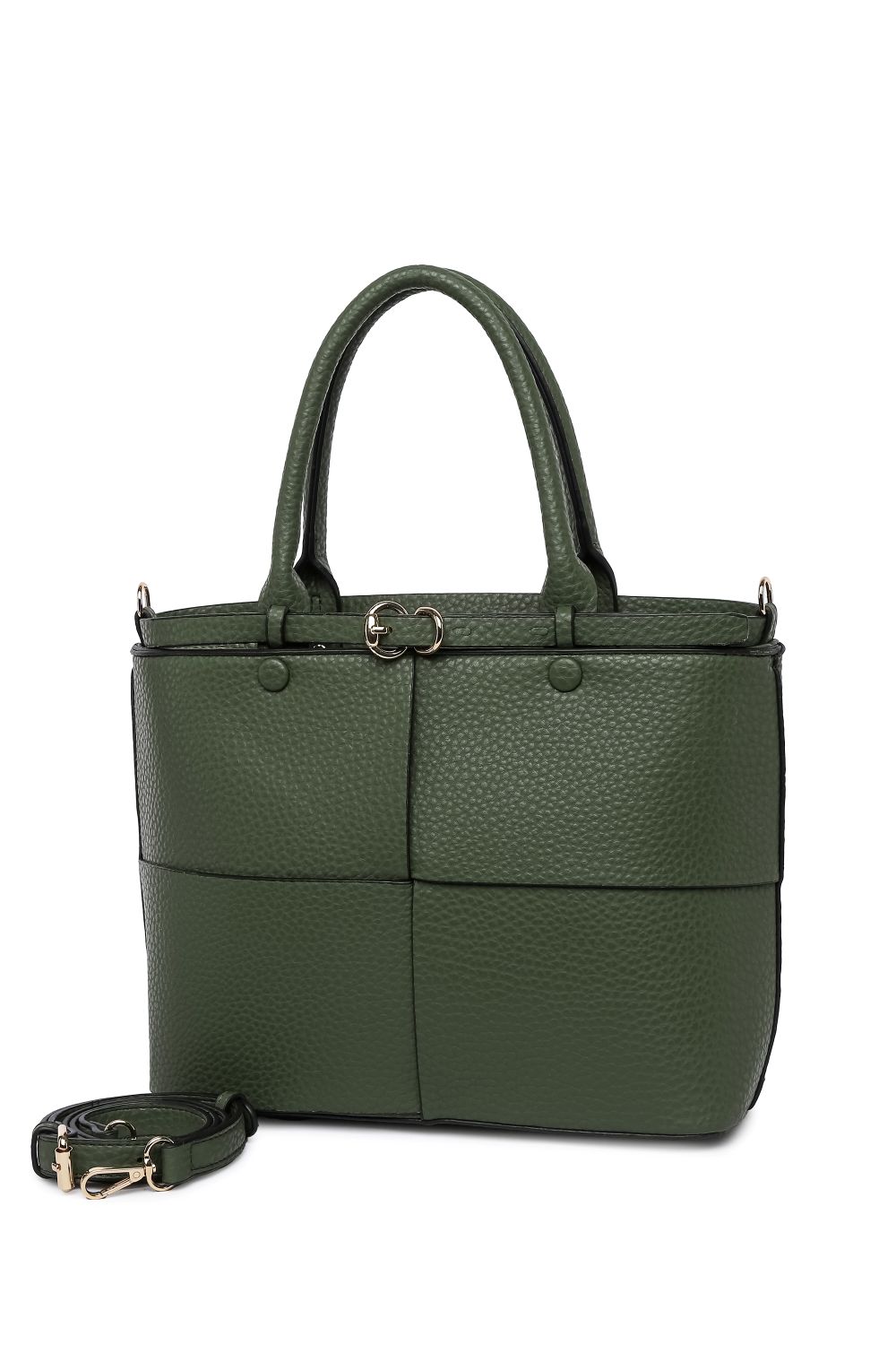 Green Buckle Shoulder Bag, Image 1 of 2