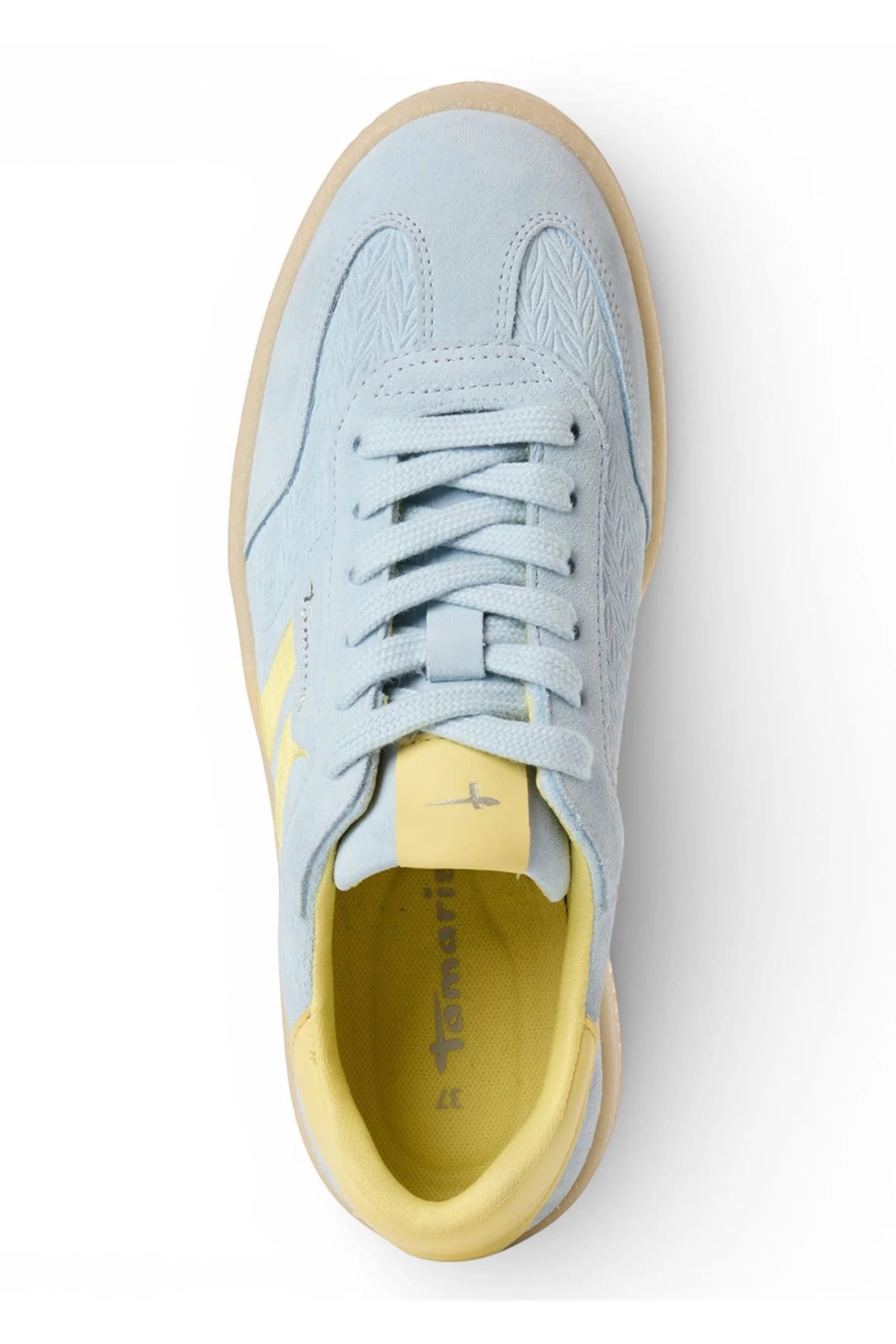 Blue Tamaris Blue Tamaris Women Blue Yellow Stripe Trainer, Image 6 of 7