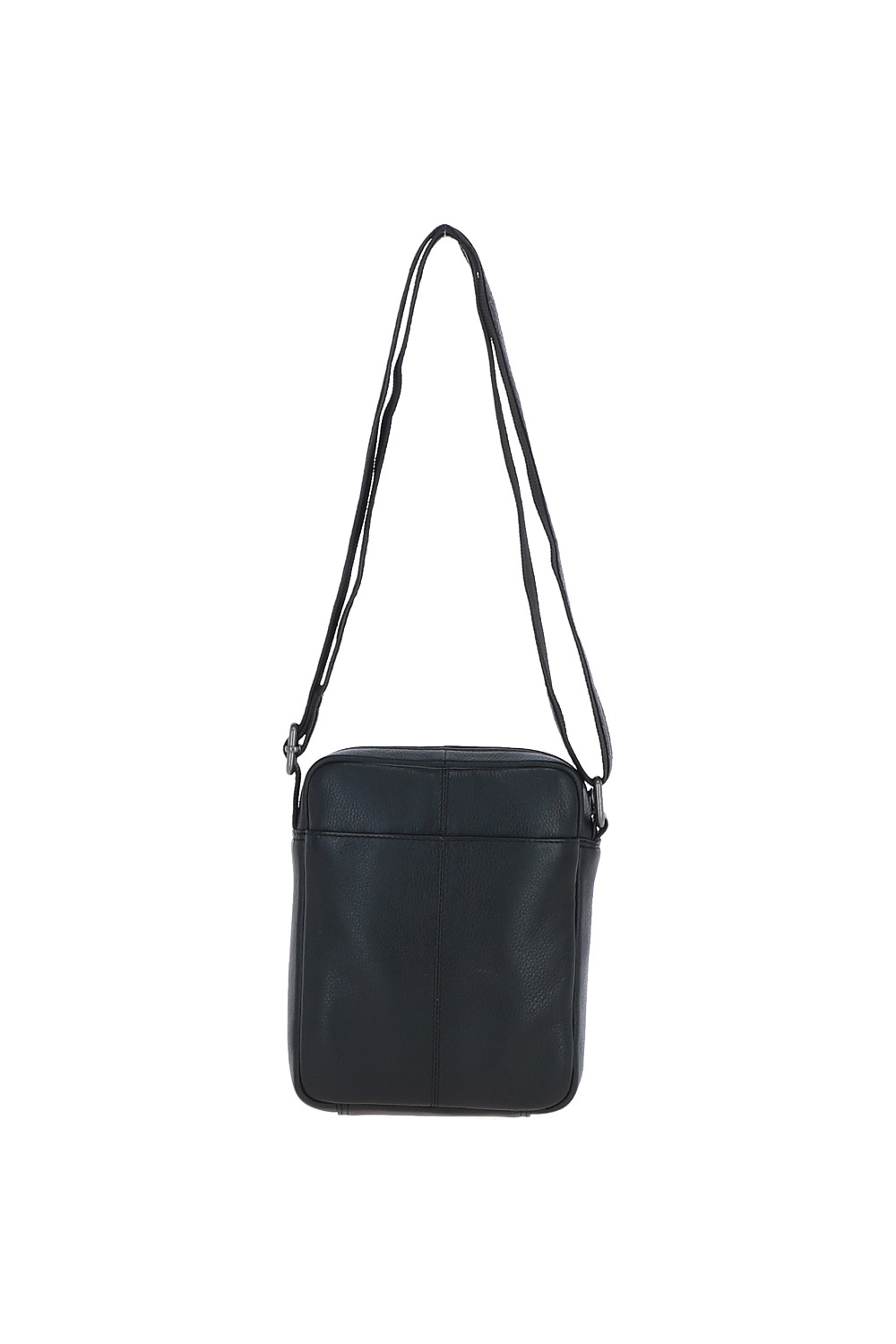 Black 'Madrid' Compact Travel Messenger Bag With Multiple Zip Pockets And Adjustable Strap, Image 4 of 5