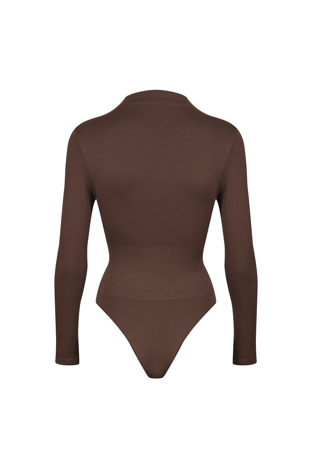Brown Turtle Neck Sculpting Bodysuit, Image 2 of 5