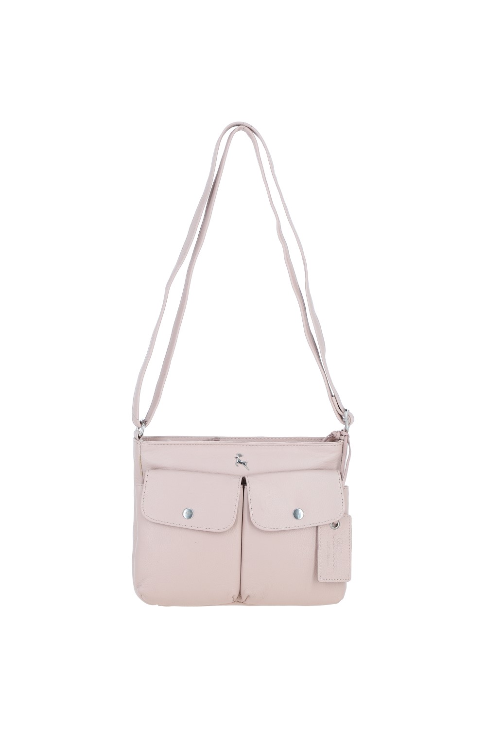 Light Pink 'Cardiff' Real Leather Crossbody Bag, Image 2 of 5