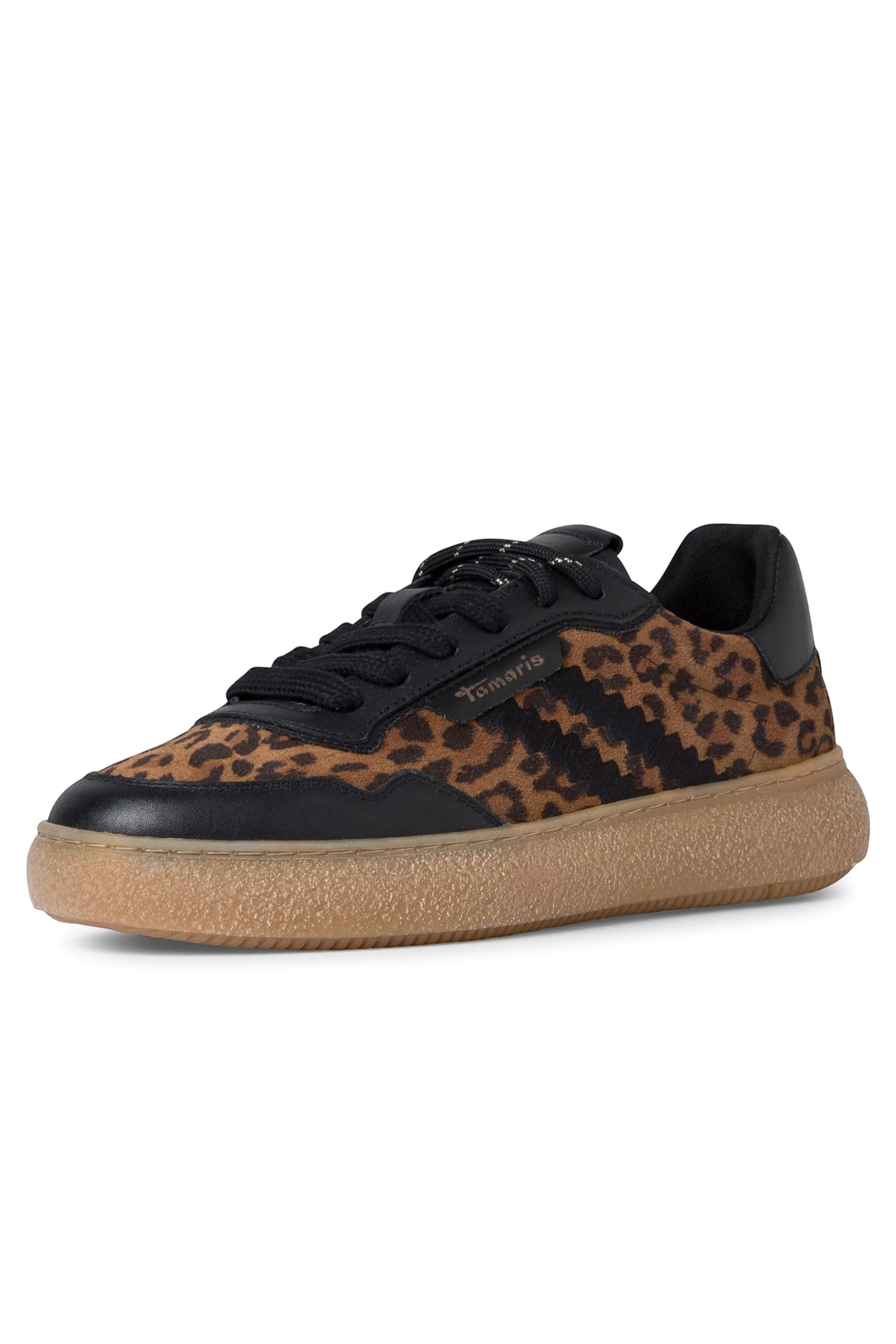 Brown Tamaris Brown Tamaris Leopard Black Stripe Sneakers, Image 2 of 6