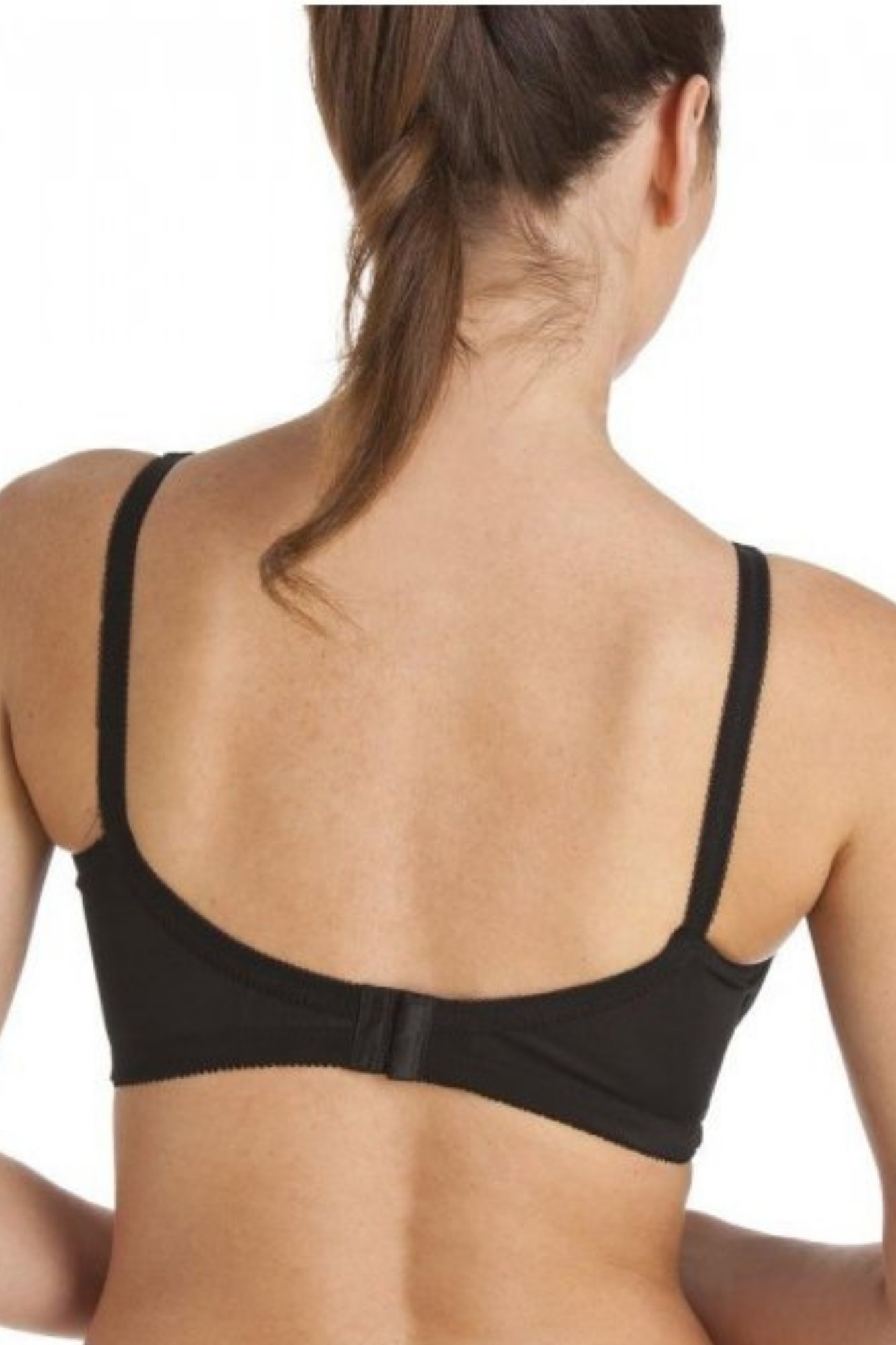 Black Cotton Lined Soft Cup Non Wired T-Shirt Bra, Image 3 of 5