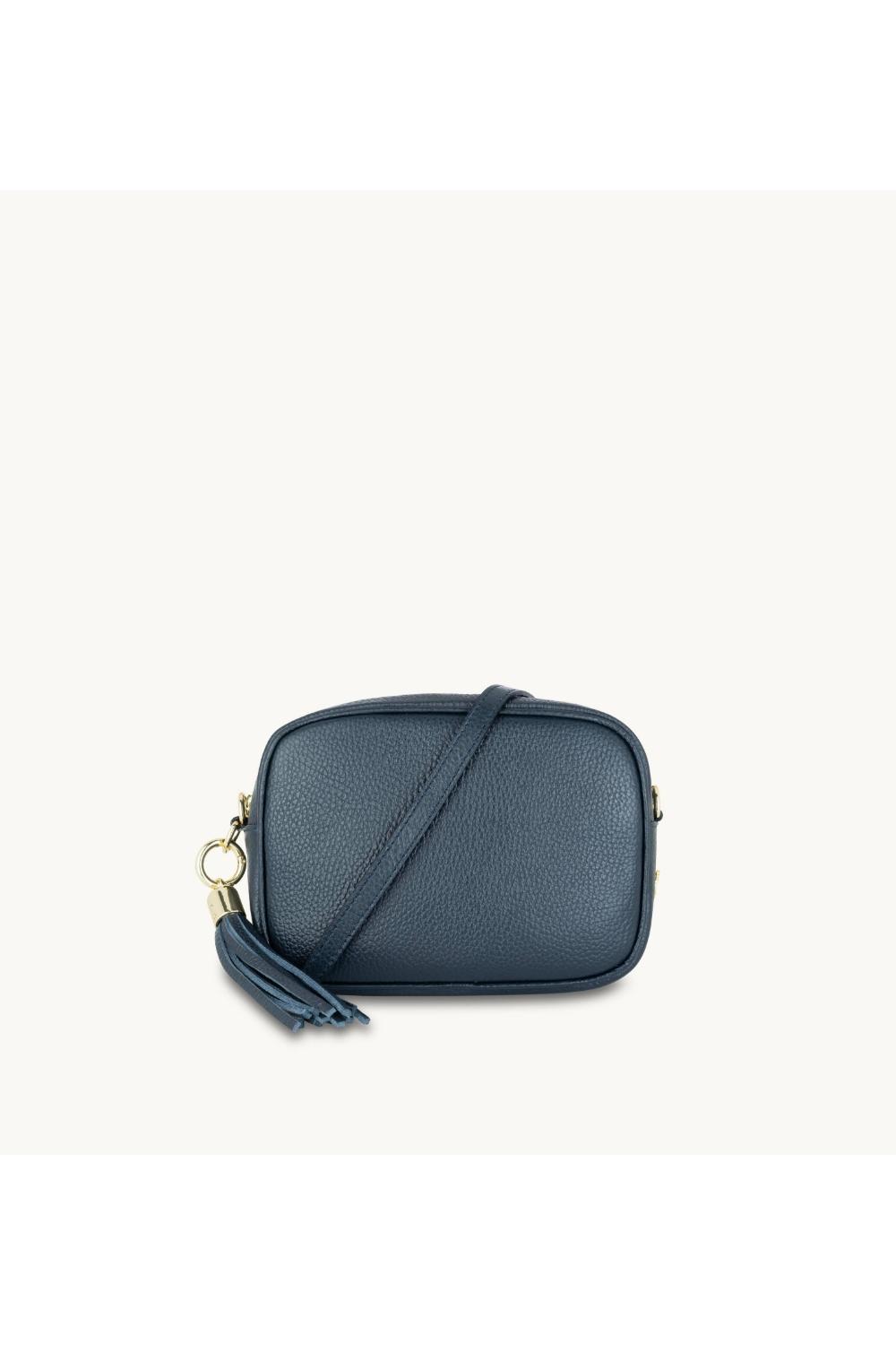 Navy The Tassel Navy Leather Crossbody Bag, Image 1 of 4