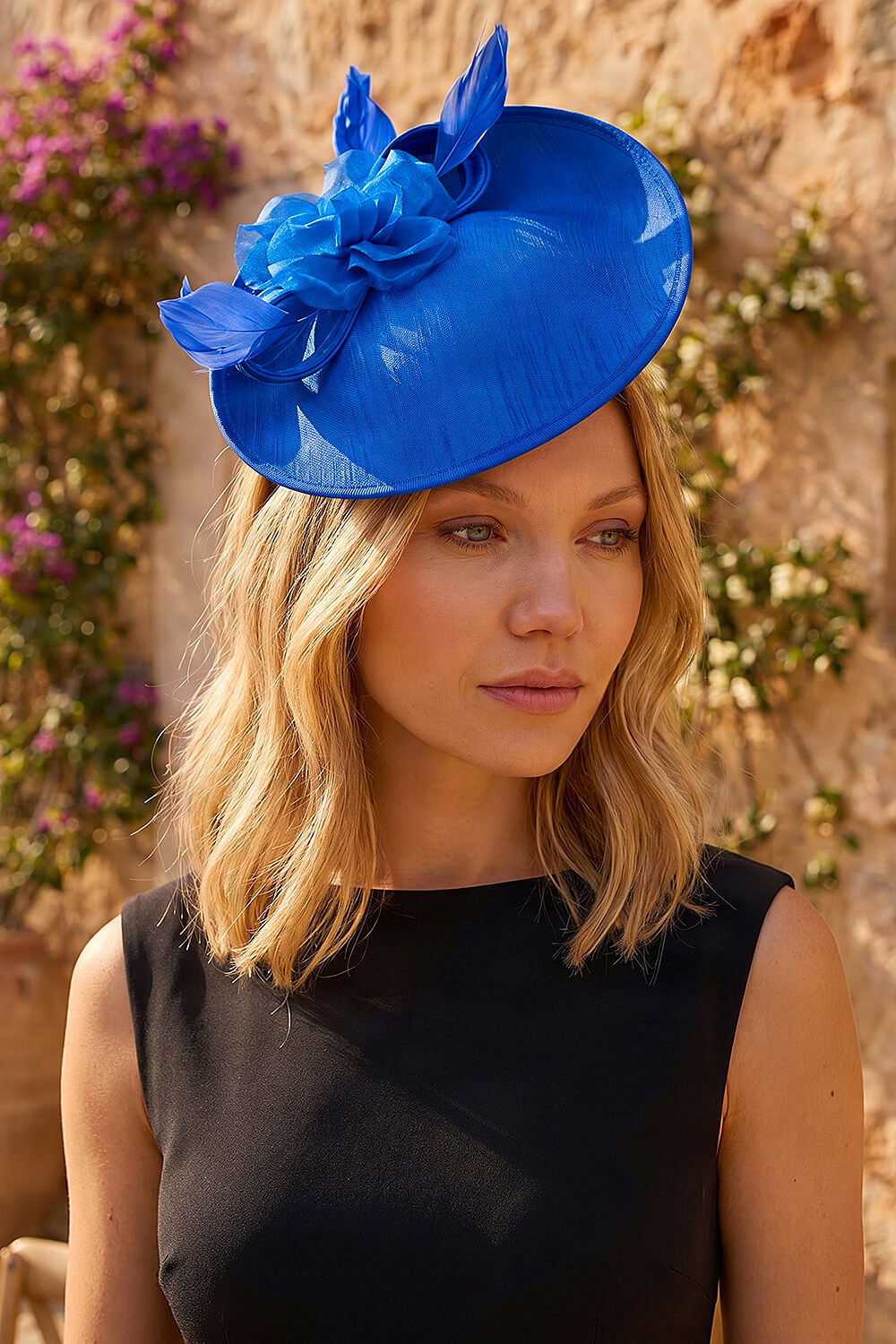 Royal Blue Mini Disc Fascinator, Image 1 of 4