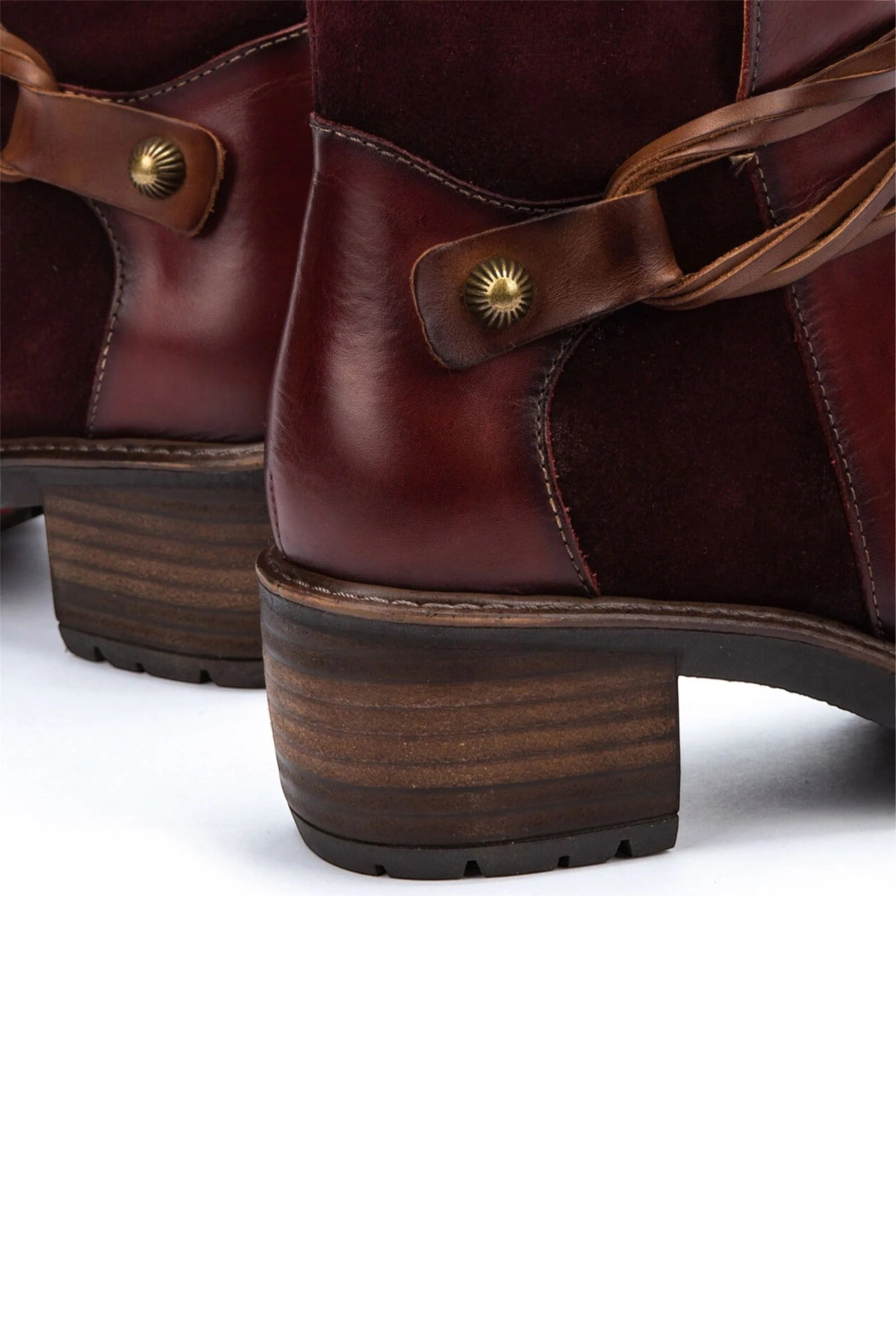 Red Womens Casual Heel Ankle Boots W1T8906C2, Image 7 of 7