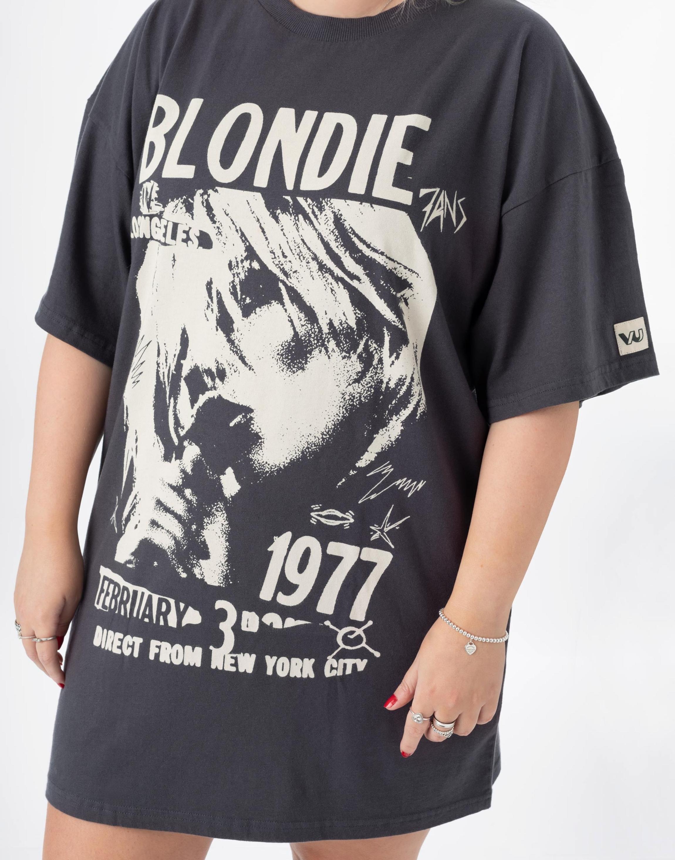 Grey Blondie Dress Oversized Short Sleeved T-Shirt, Image 3 of 6