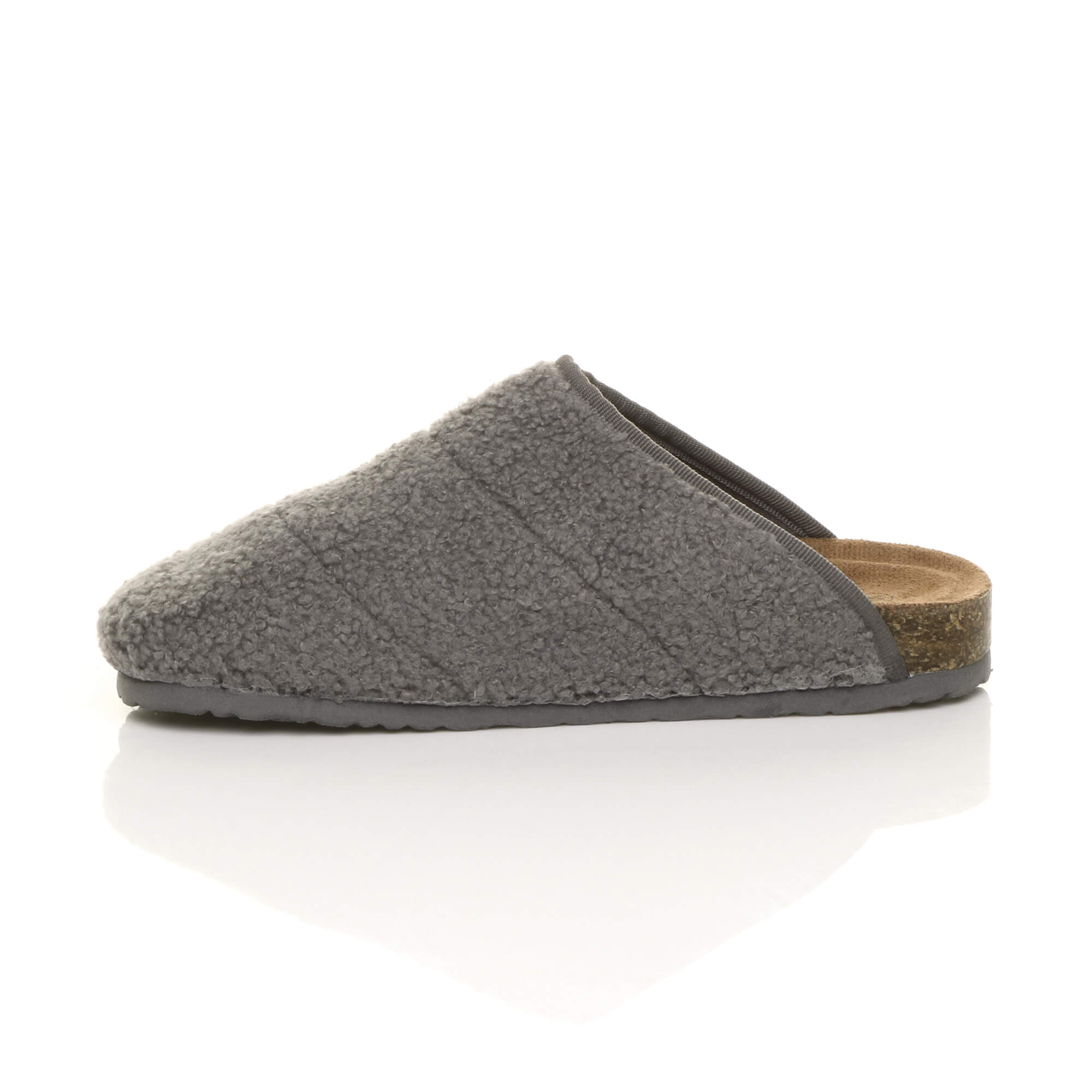 Grey AJVANI Grey Footbed Mules Slippers, Image 3 of 6