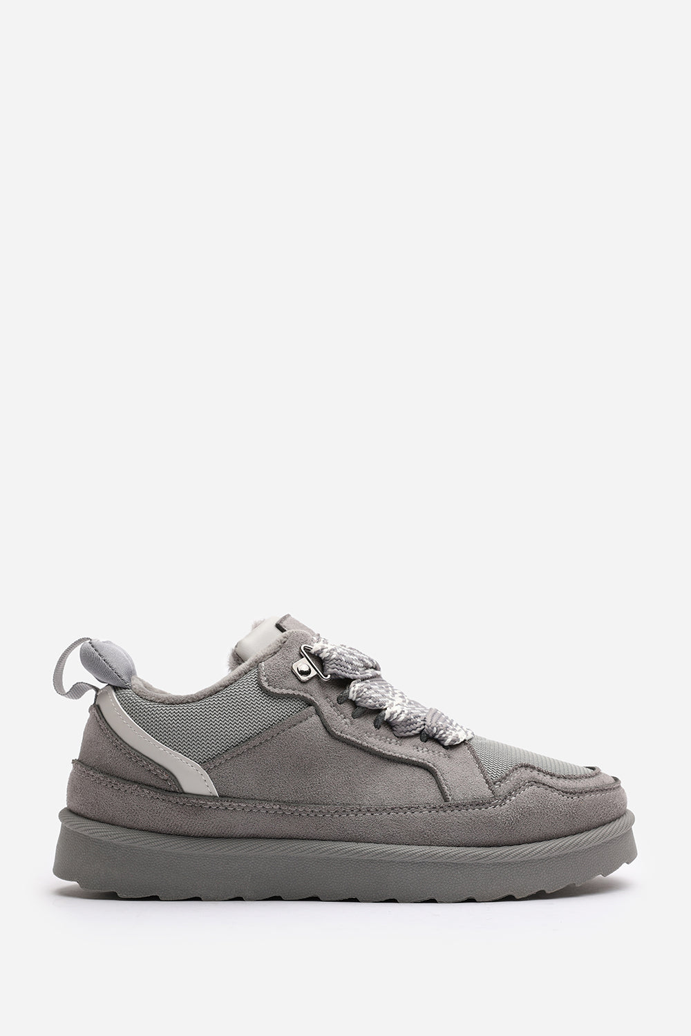Light Grey 'Darcy' Lace-Up Trainers with Chunky Sole, Image 2 of 7