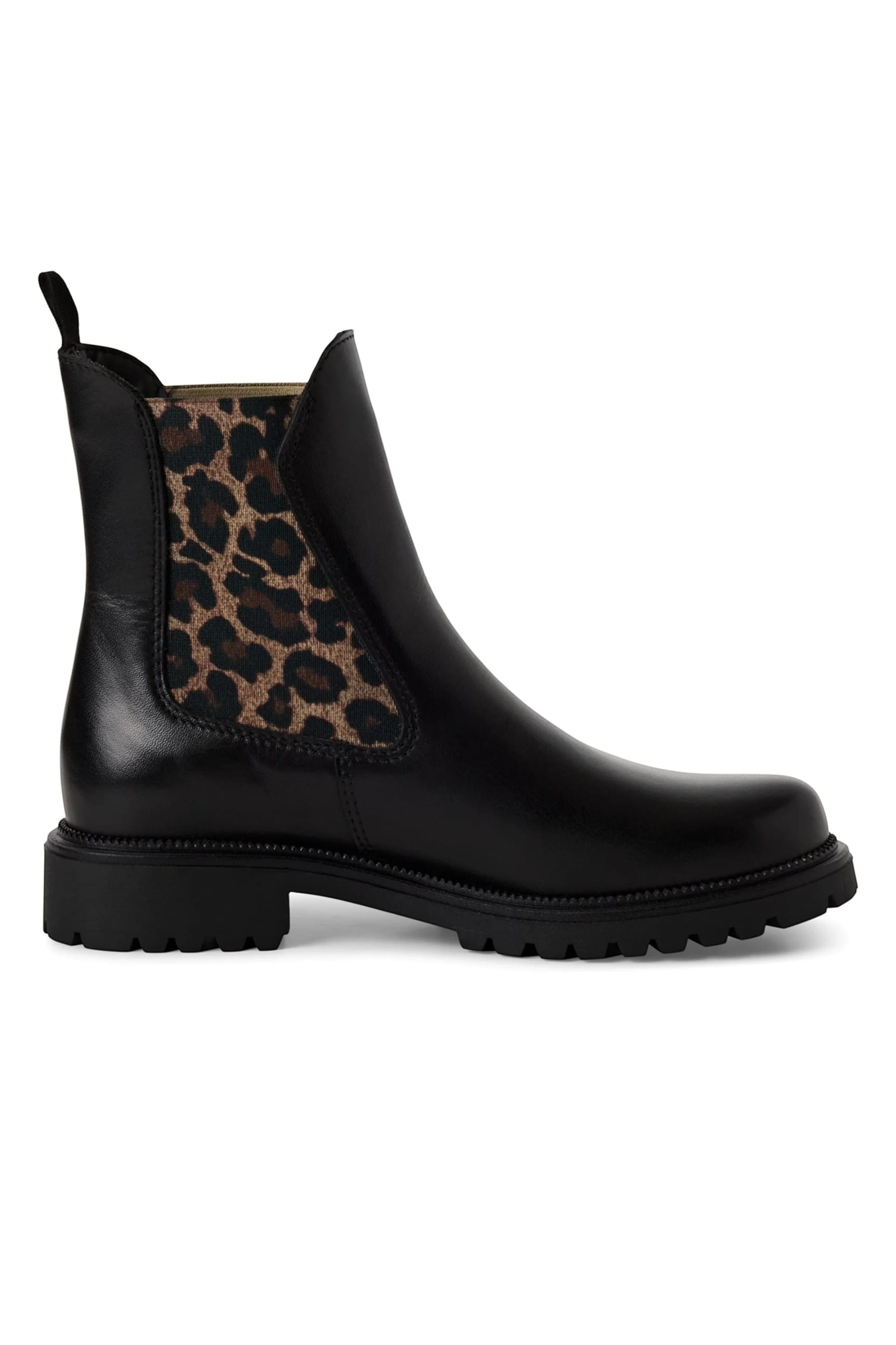 Black Tamaris Black Tamaris Black Leopard Chelsea Boots, Image 1 of 7