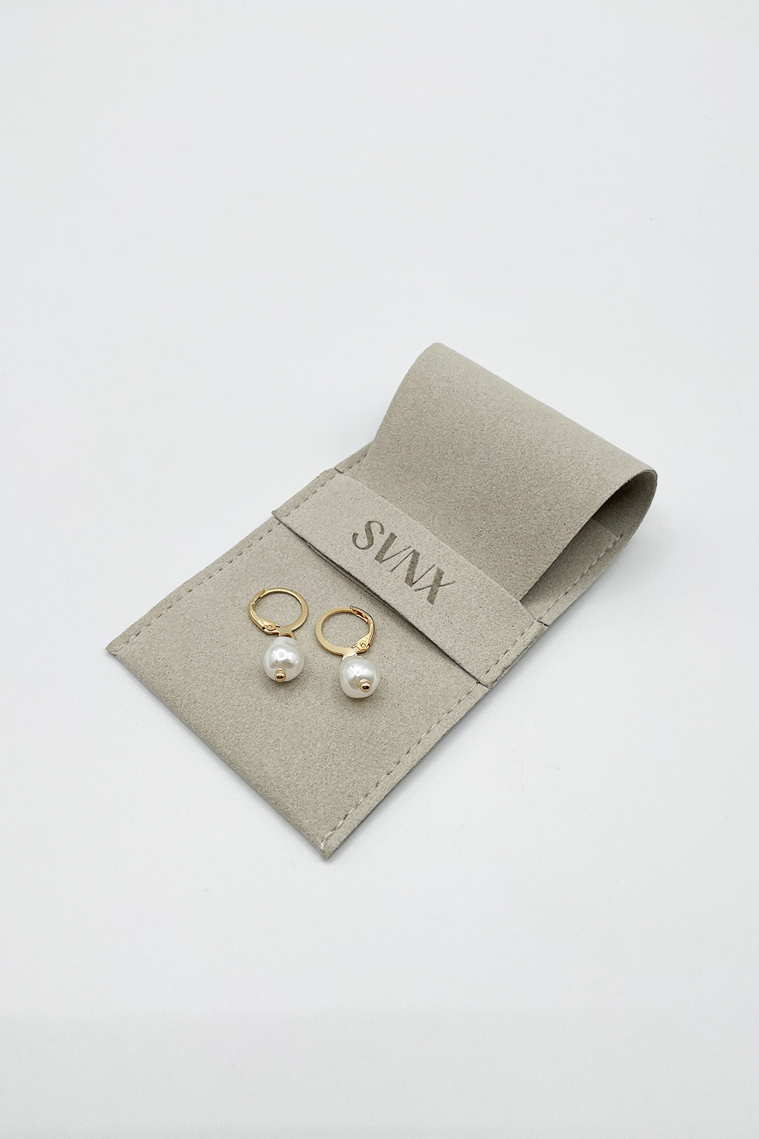 Gold Baroque Pearl Earrings, Image 3 of 3