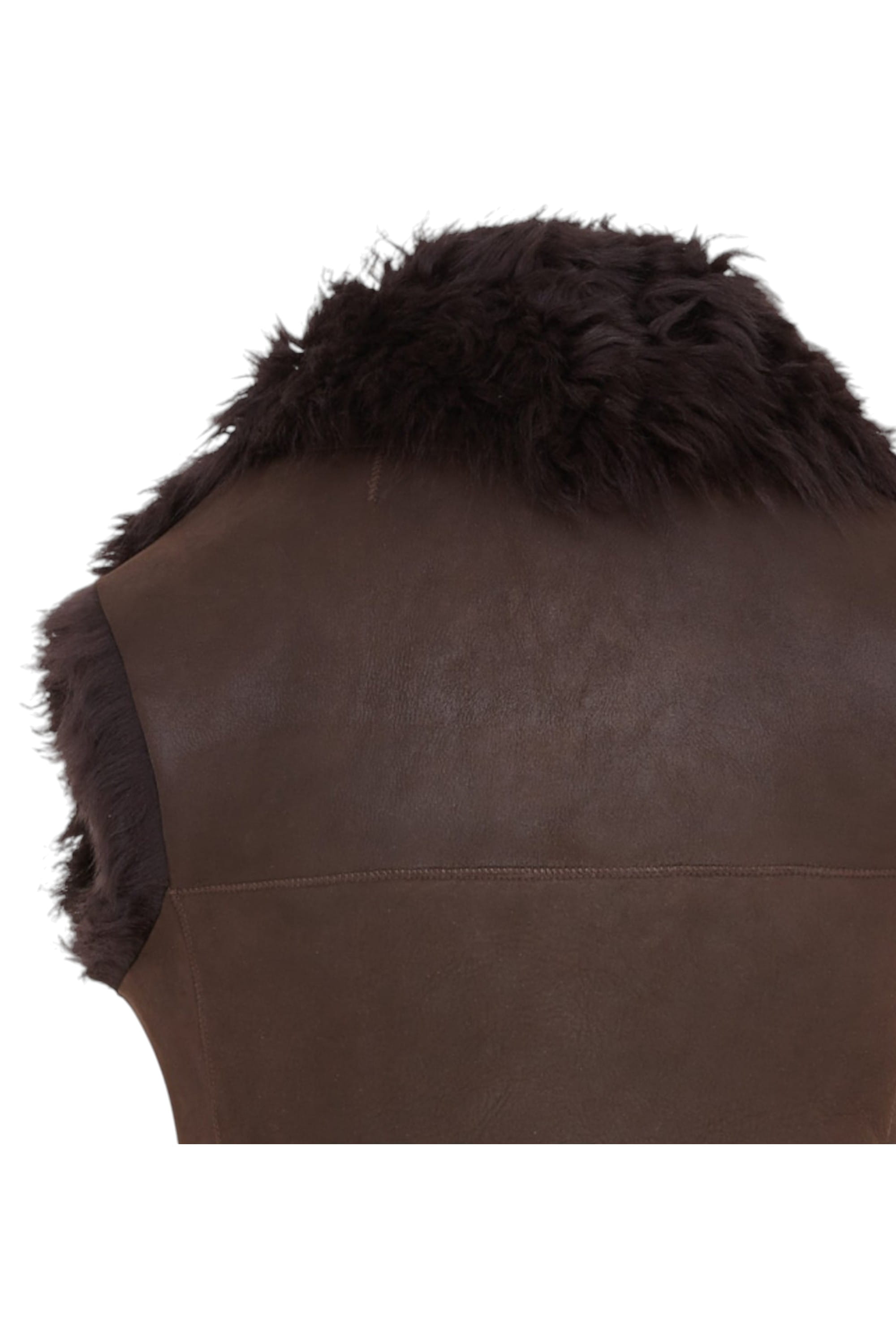 Brown Toscana Shearling Sheep Leather Gilet, Image 6 of 7
