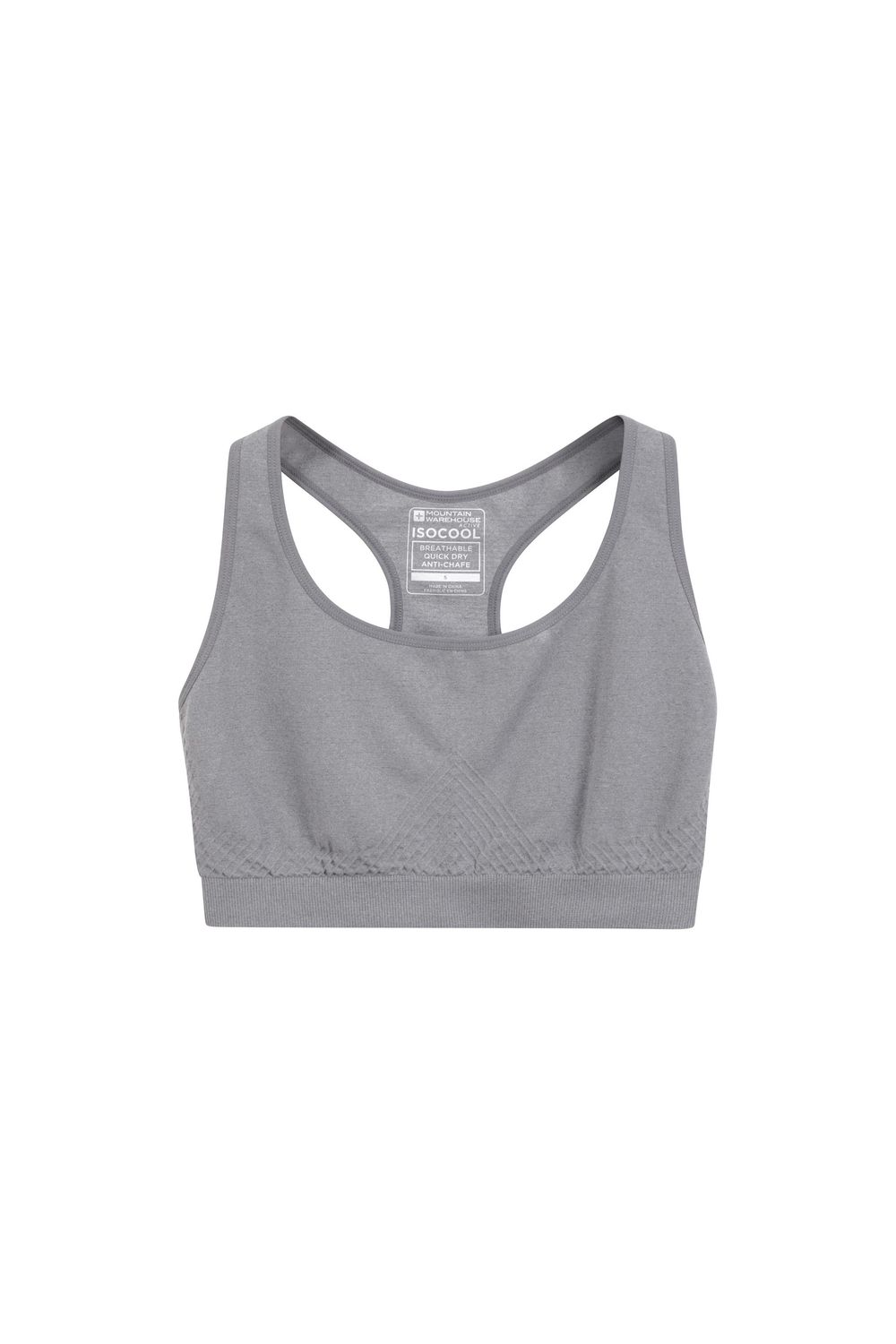 Grey AntiChafe Seamless Sports Bra, Image 5 of 6