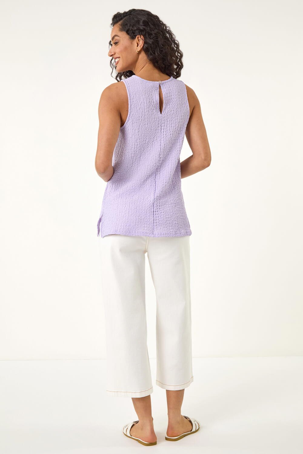 Lilac Dusk Textured Longline Stretch Top, Image 4 of 5