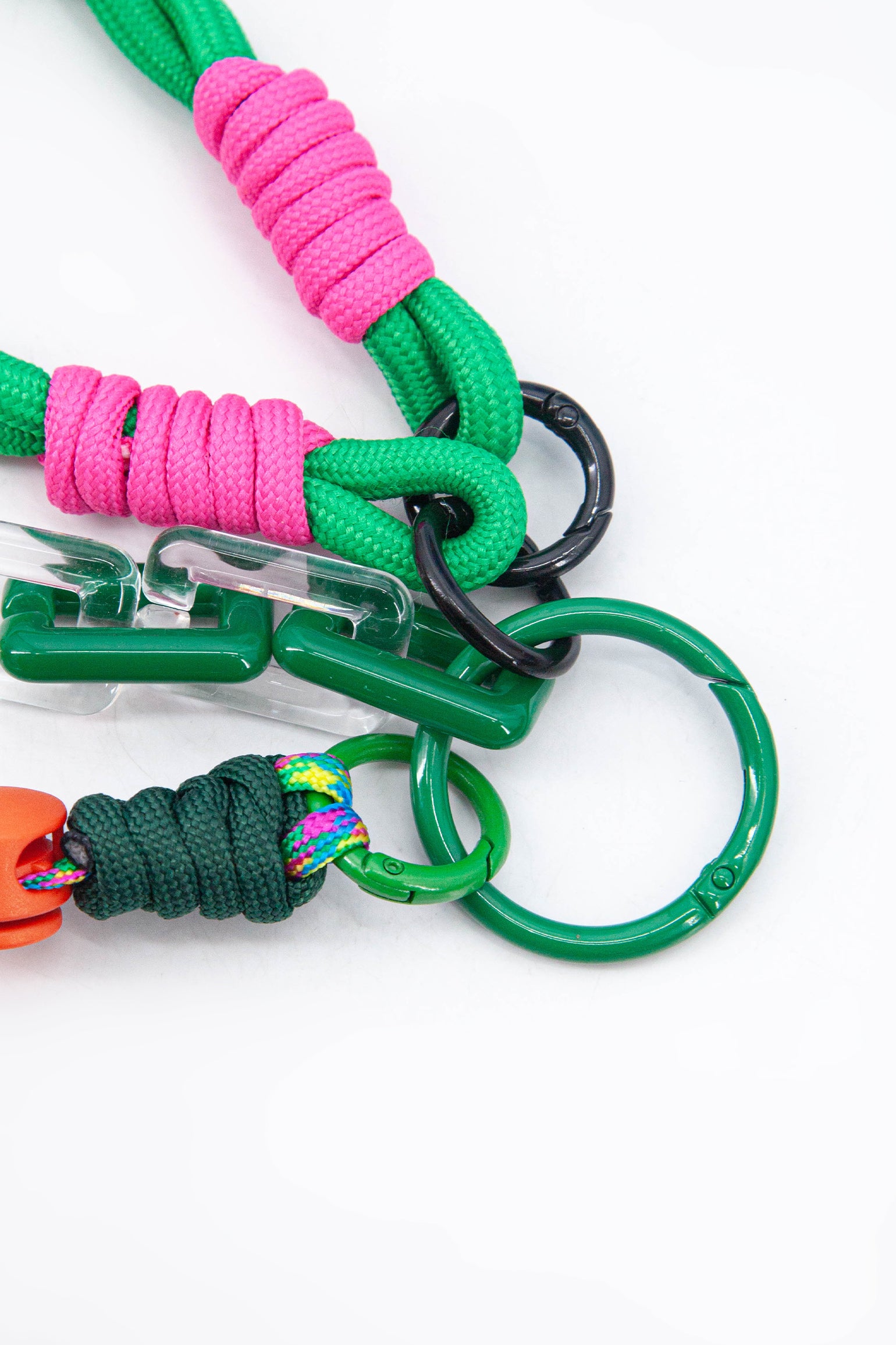Green Smiley Face Clip On Bag Charm, Image 2 of 3