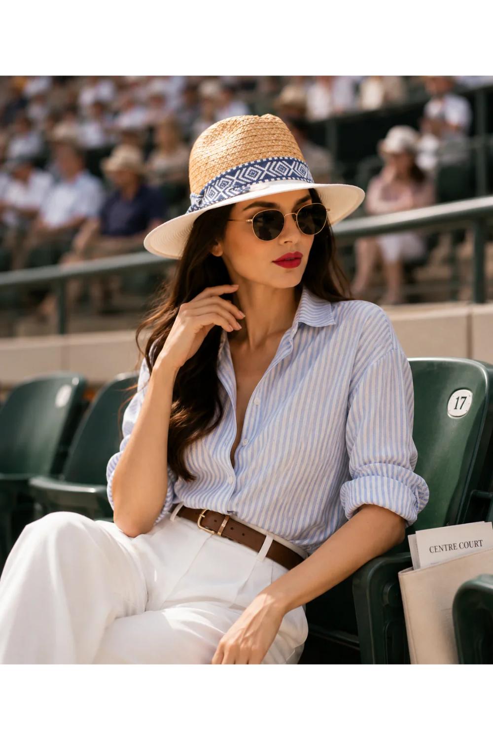 Beige Rosa - UV Ray Sun Protection Fedora, Image 1 of 2