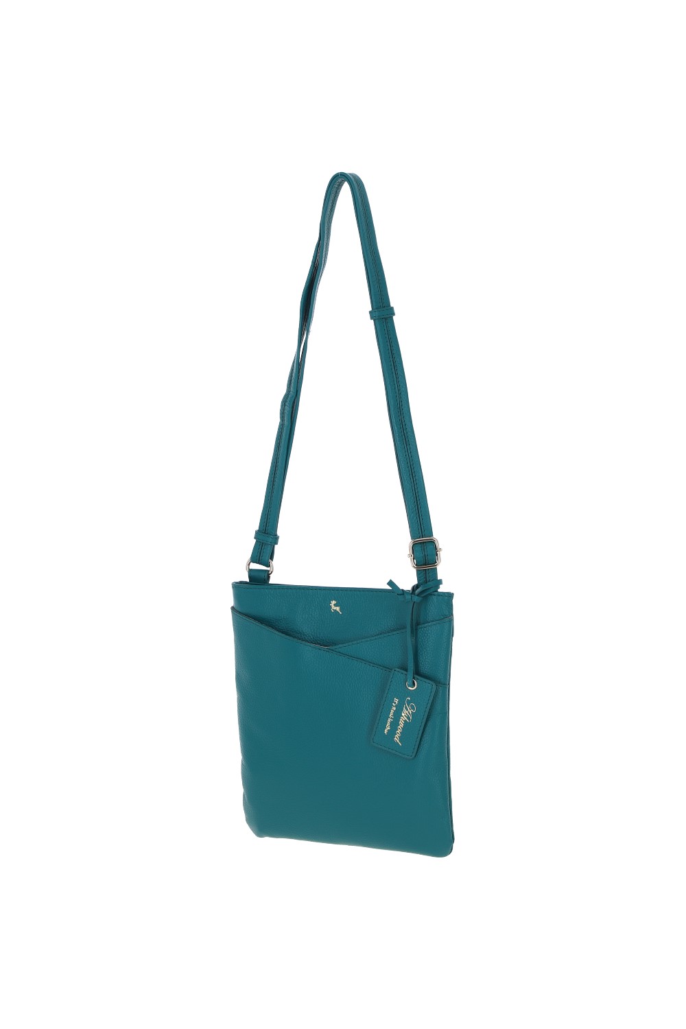 Green 'Curvo' Real Leather Crossbody Bag, Image 2 of 4