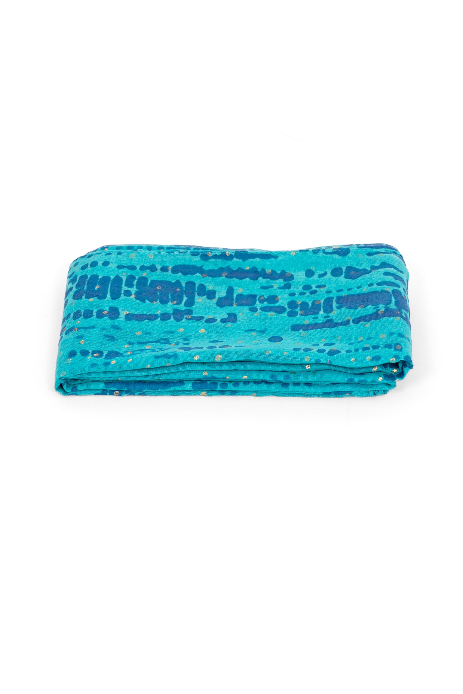 Blue Tie Die Cotton Lightweight Scarf, Image 2 of 4