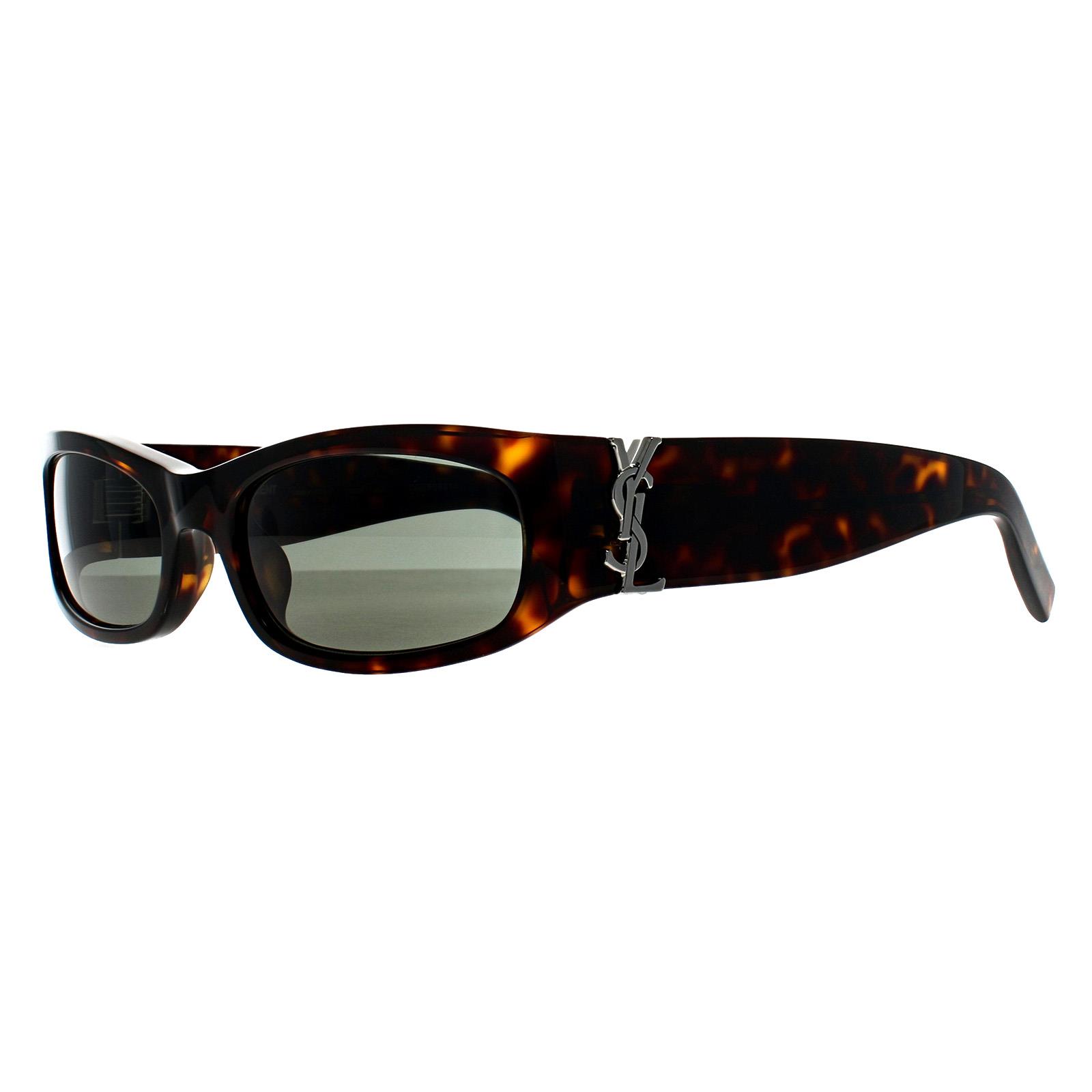 Brown Saint Laurent Brown Rectangle Dark Spotted Havana Grey SL M152, Image 2 of 3