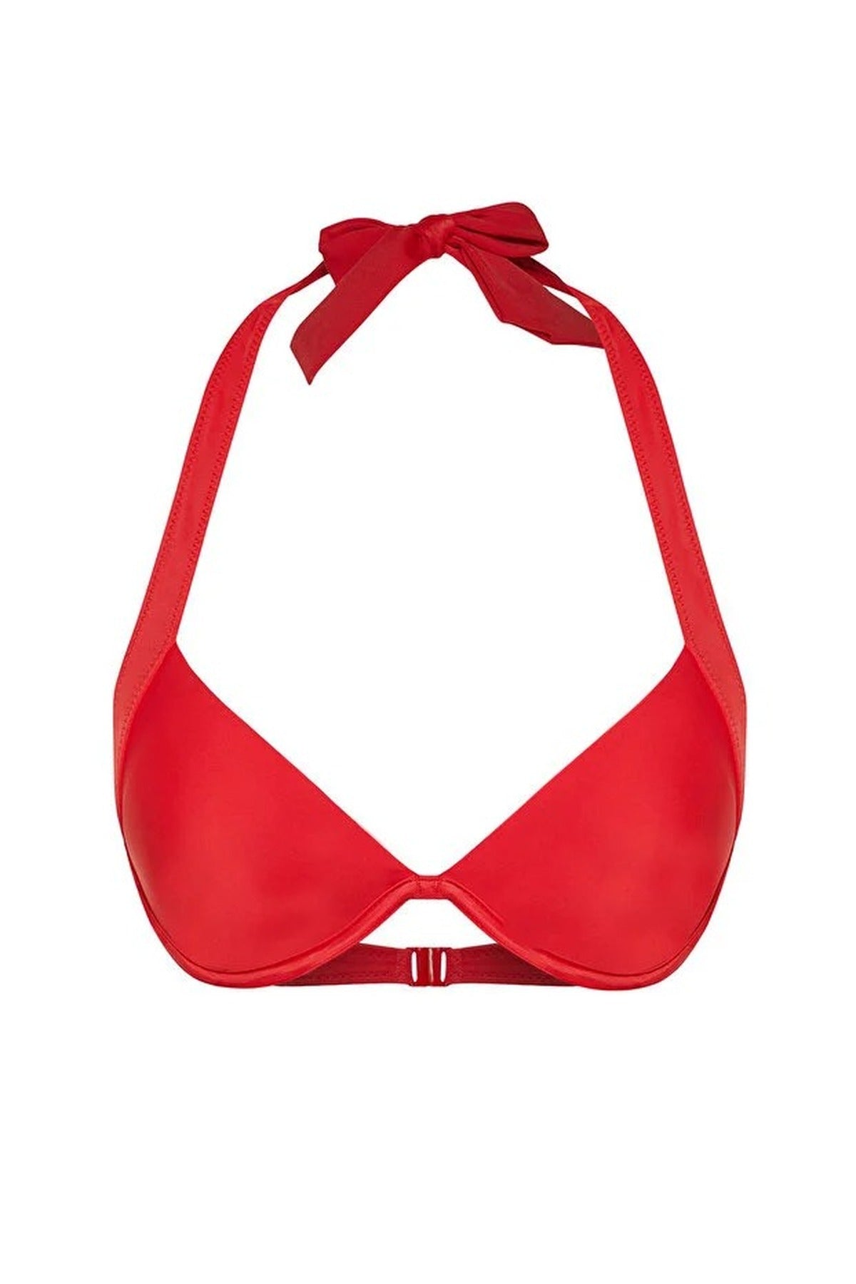 Red V-Wire Padded Balconette Bikini Top, Image 3 of 5