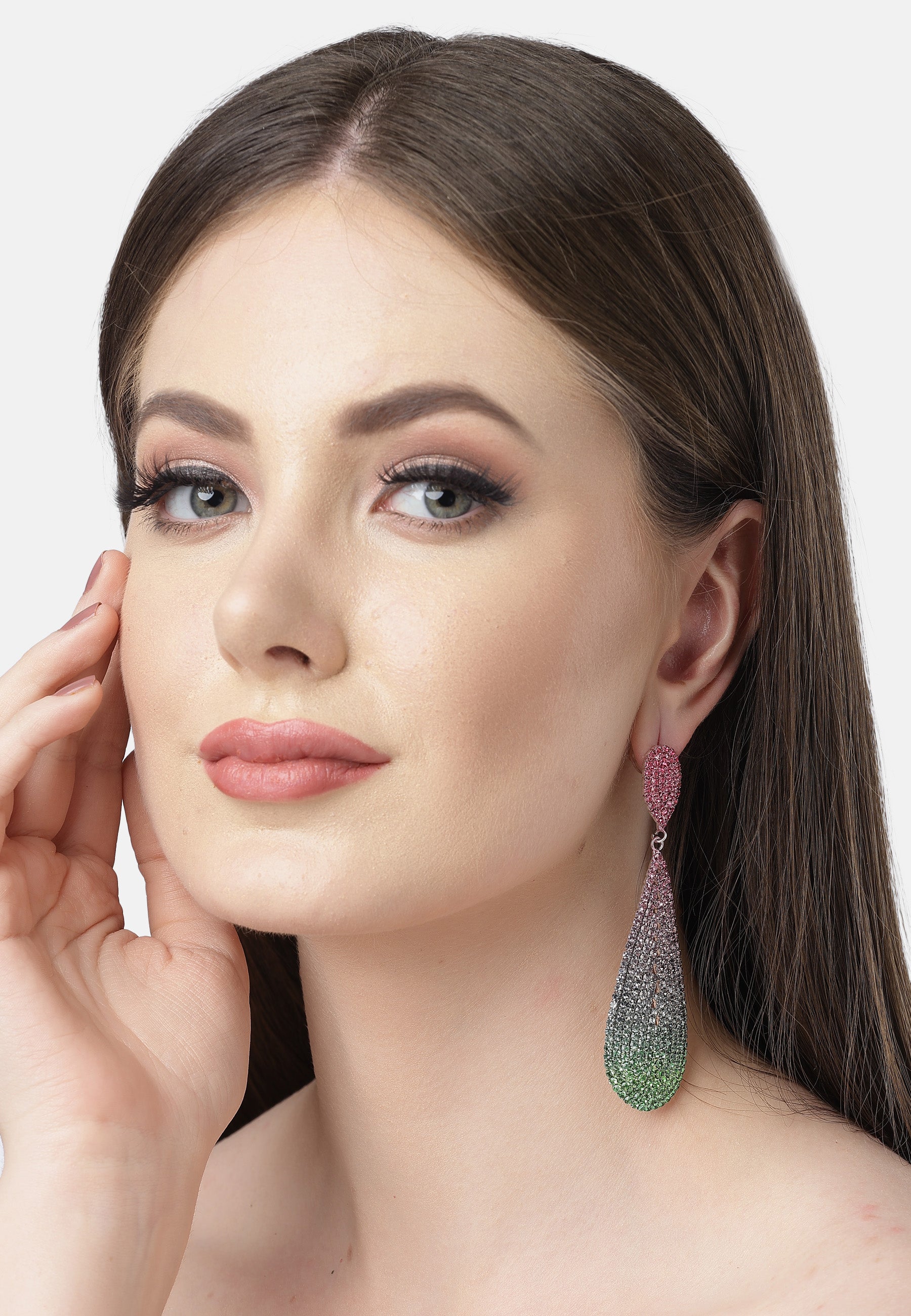 Multi AVANT-GARDE PARIS Multi Diva Collection Rain Drop Earrings, Image 4 of 5
