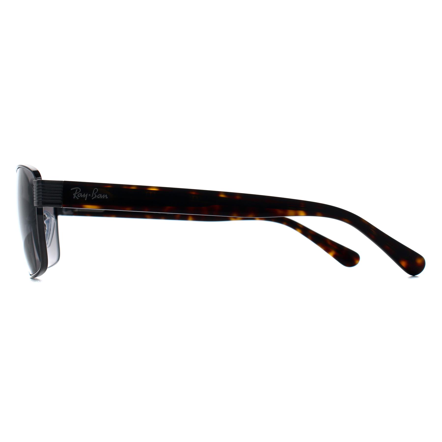 Grey Rectangle Gunmetal Havana Dark Grey RB3750, Image 3 of 3