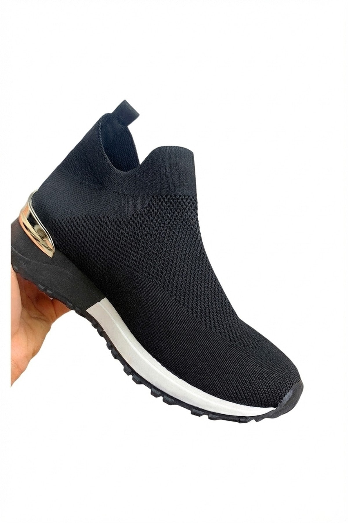 Pink Jessi Slip On Sock Wedge Trainers