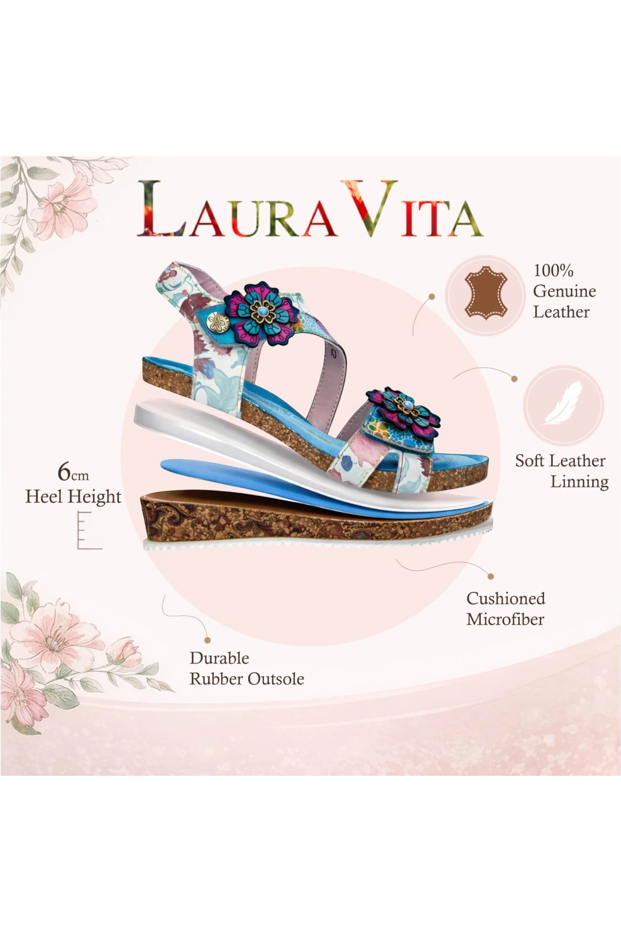 Blue Womens Cushioned Wedge Sandals-BONITO-32, Image 3 of 7