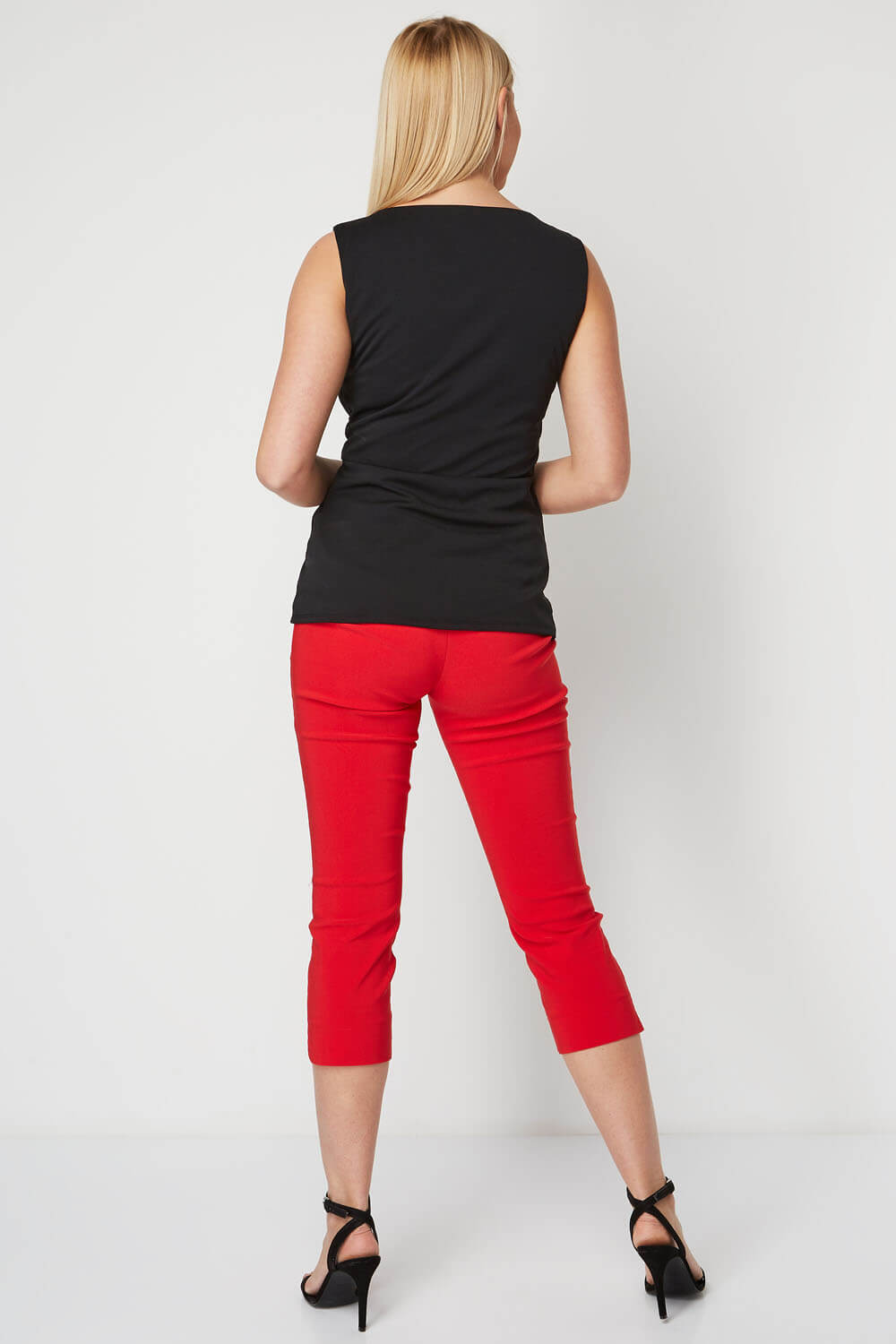 Black Sleeveless Knot Front Top , Image 4 of 8