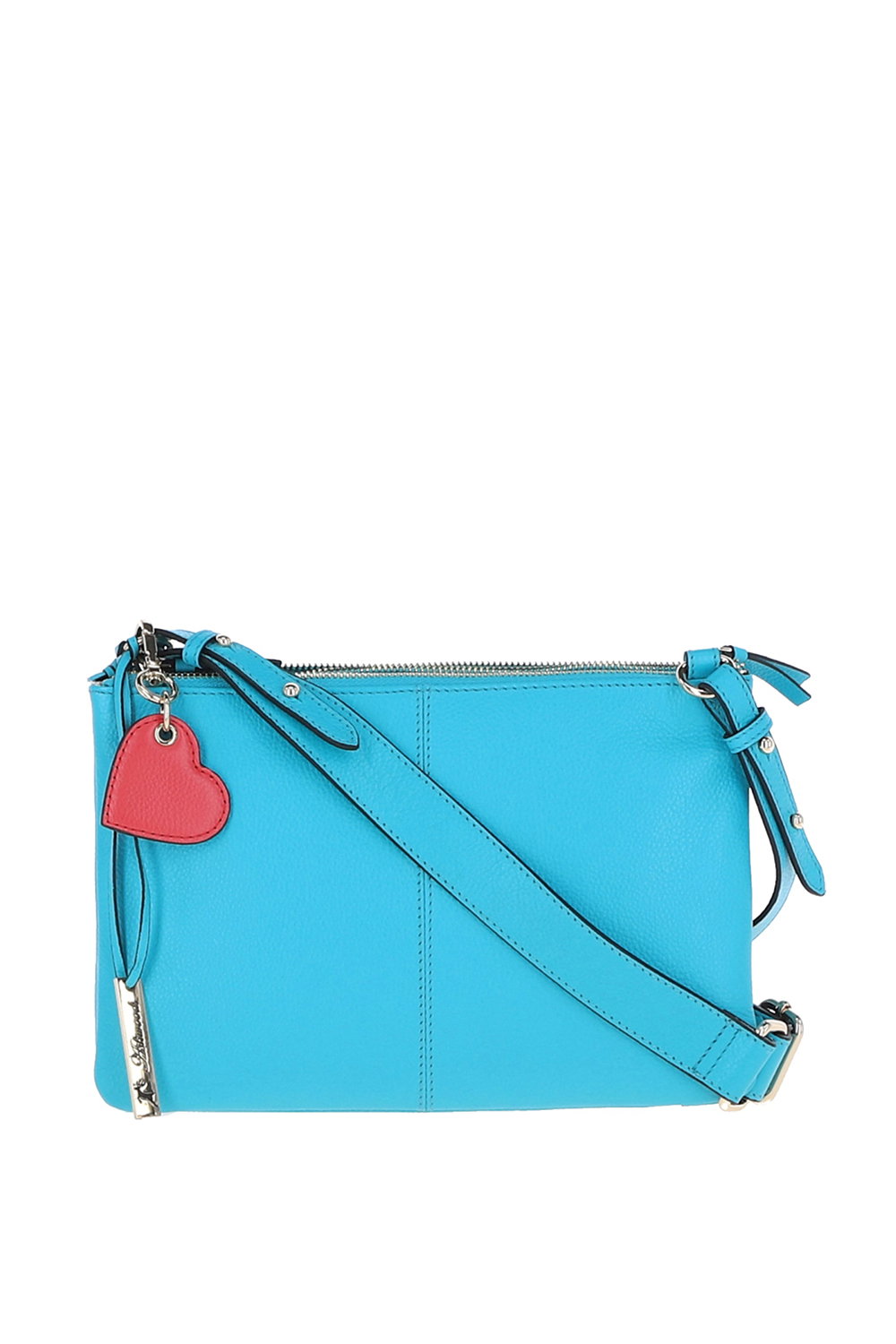 Light Blue Ashwood Leather Light Blue 'Squisita' Two Sections Real Leather Shoulder Bag, Image 1 of 4