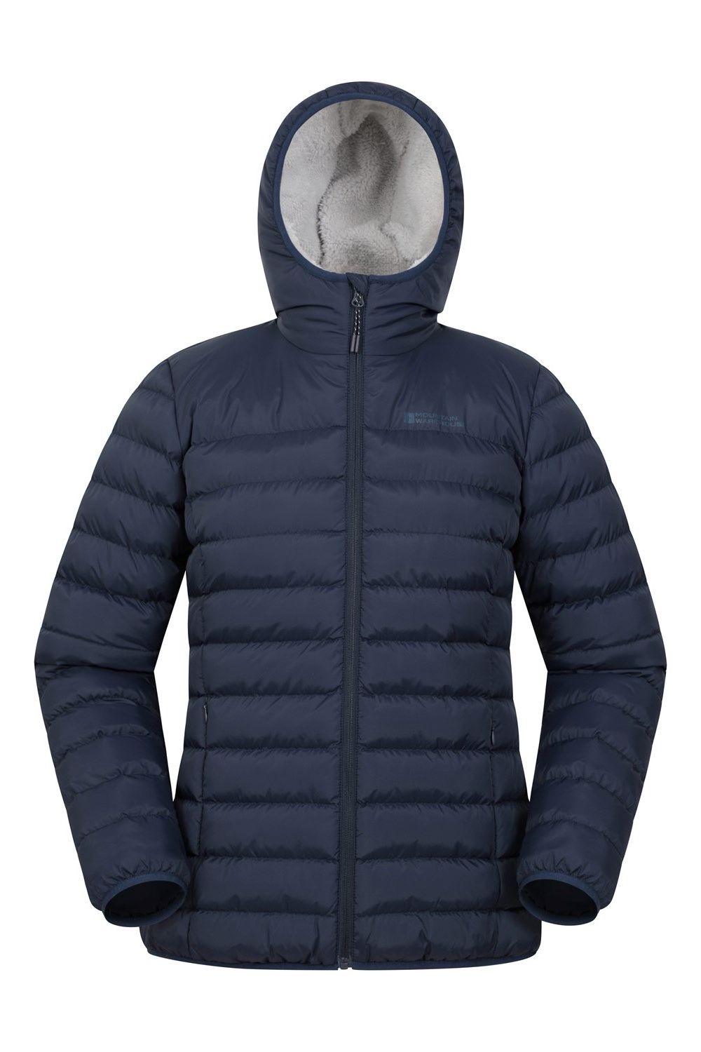 Navy Faux Fur Lined Padded Jacket, Image 1 of 5