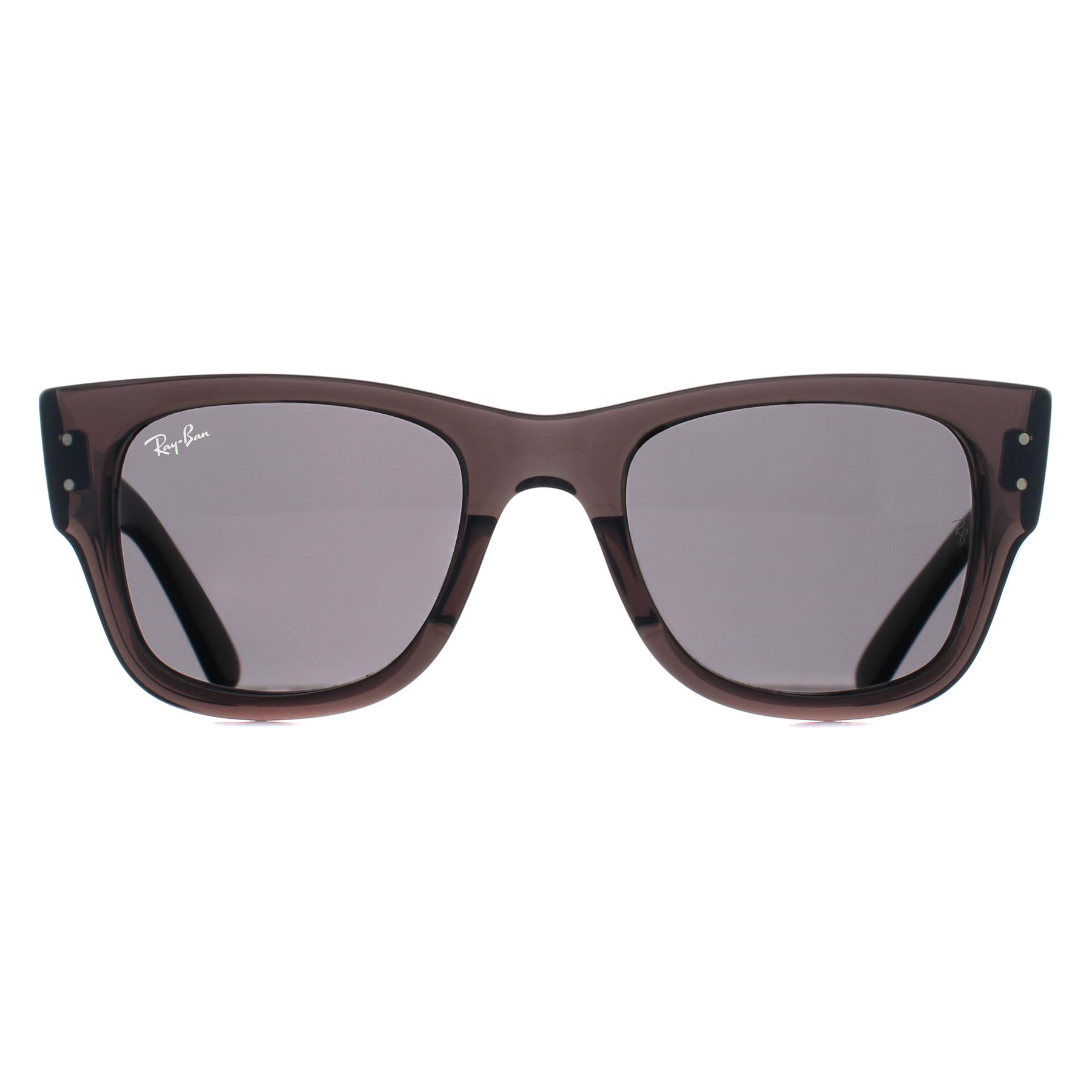 Black Square Transparent Black Dark Grey RB0840S Mega Wayfarer, Image 1 of 3