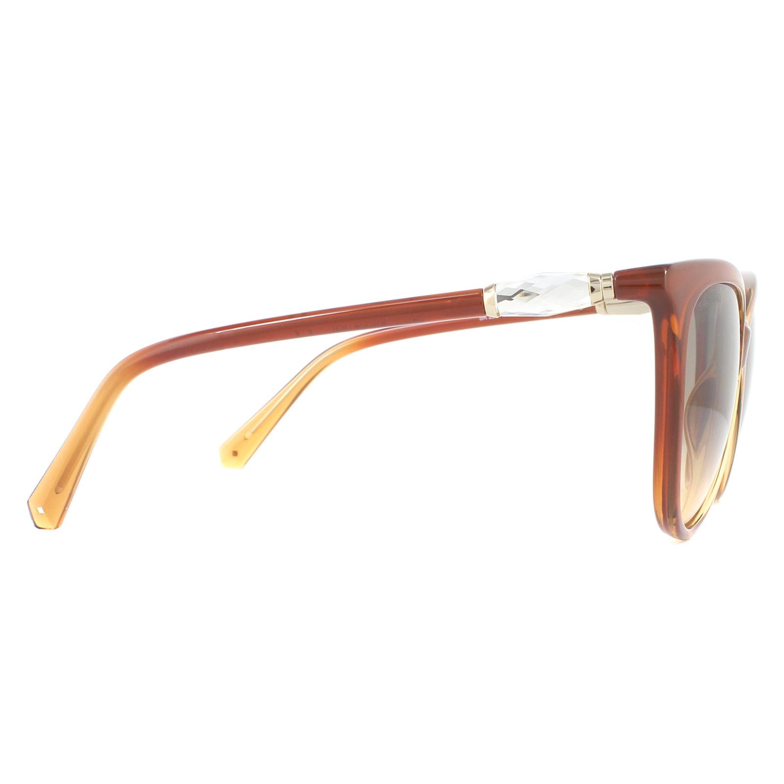 Brown Swarovski Brown Cat Eye Light Brown Transparent Brown Gradient Sunglasses, Image 4 of 4