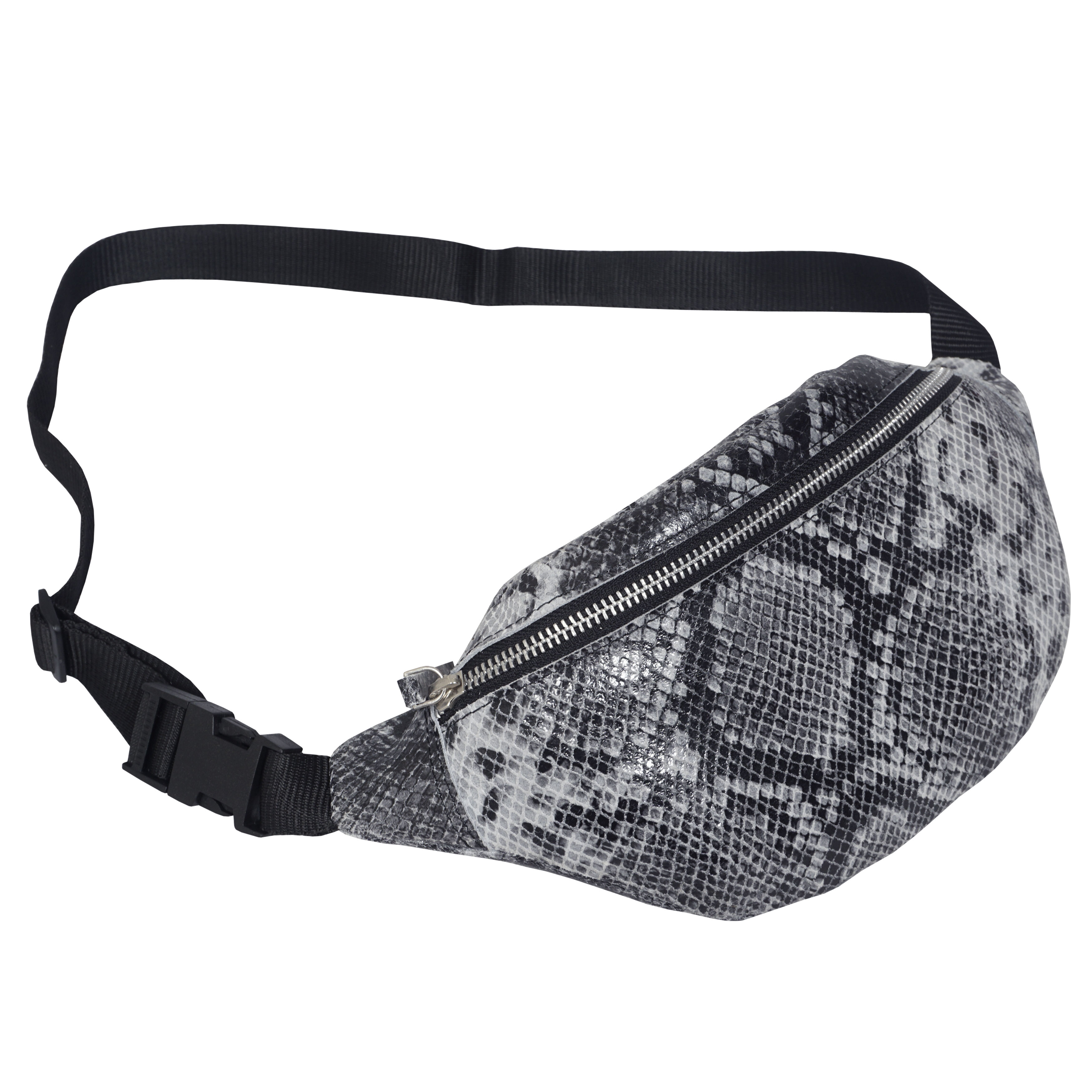 Black 'NOAH' Real Leather Bum Belt Bag, Image 5 of 6