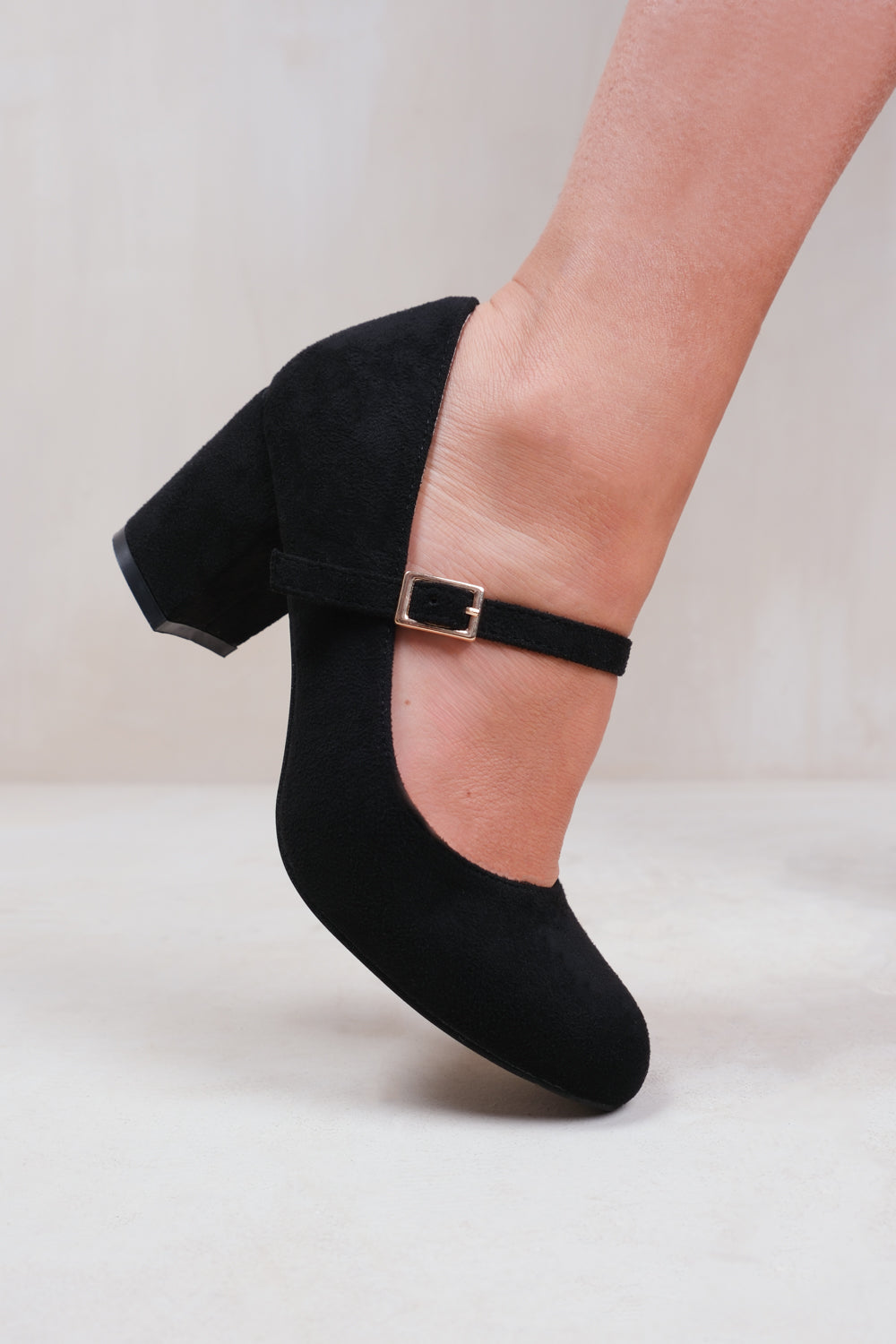 Black 'Araceli' Block Heel Mary Jane Pumps, Image 3 of 3