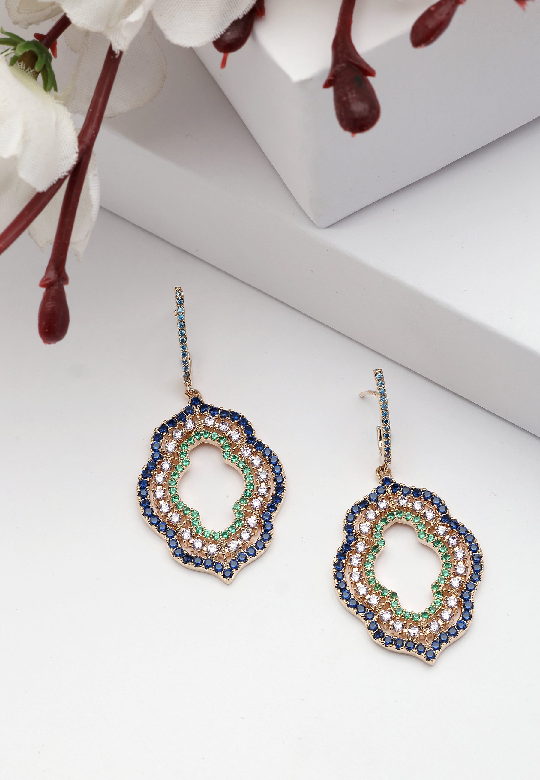 Blue Diva Cloud Drop Earrings, Image 2 of 5