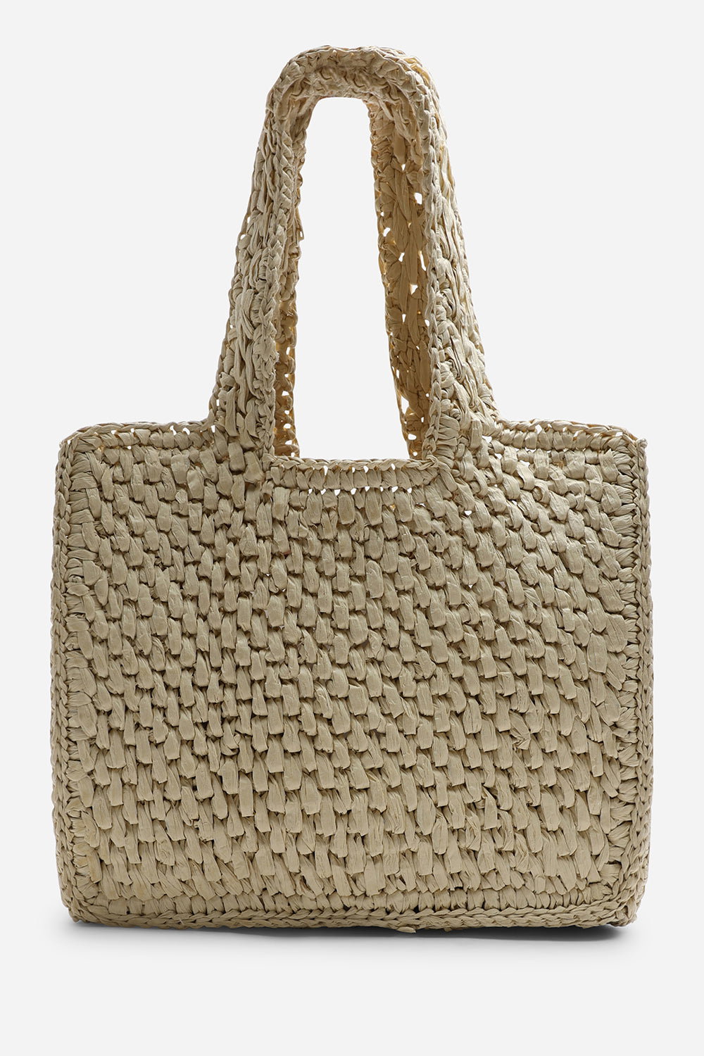 Natural Where's That From Natural Vivid Raffia Tote Bag, Image 4 of 5