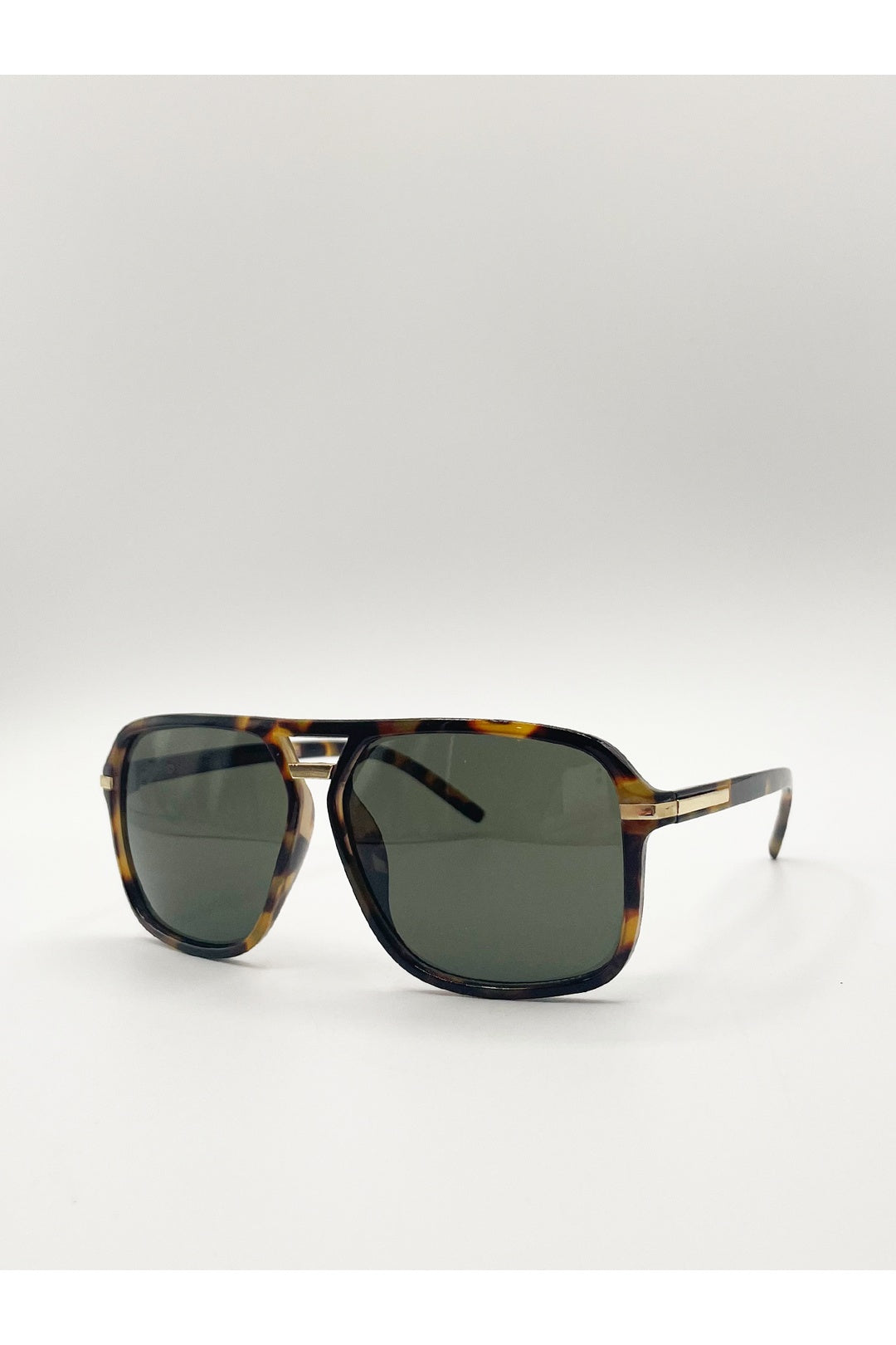 Brown Tortoiseshell Navigator Sunglasses, Image 2 of 2