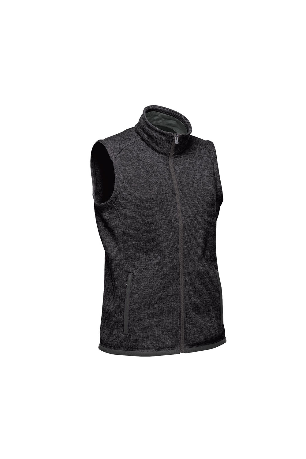Black Avalante Knitted Heather Full Zip Gilet, Image 4 of 4