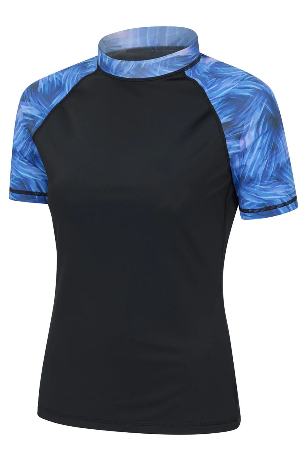 Teal Patterned Rash Guard, Image 3 of 4