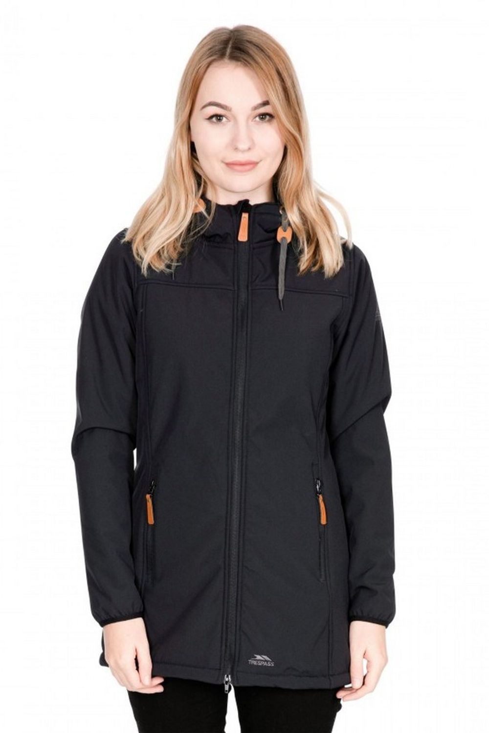 Black Kristen Long Hooded Waterproof Jacket, Image 7 of 8