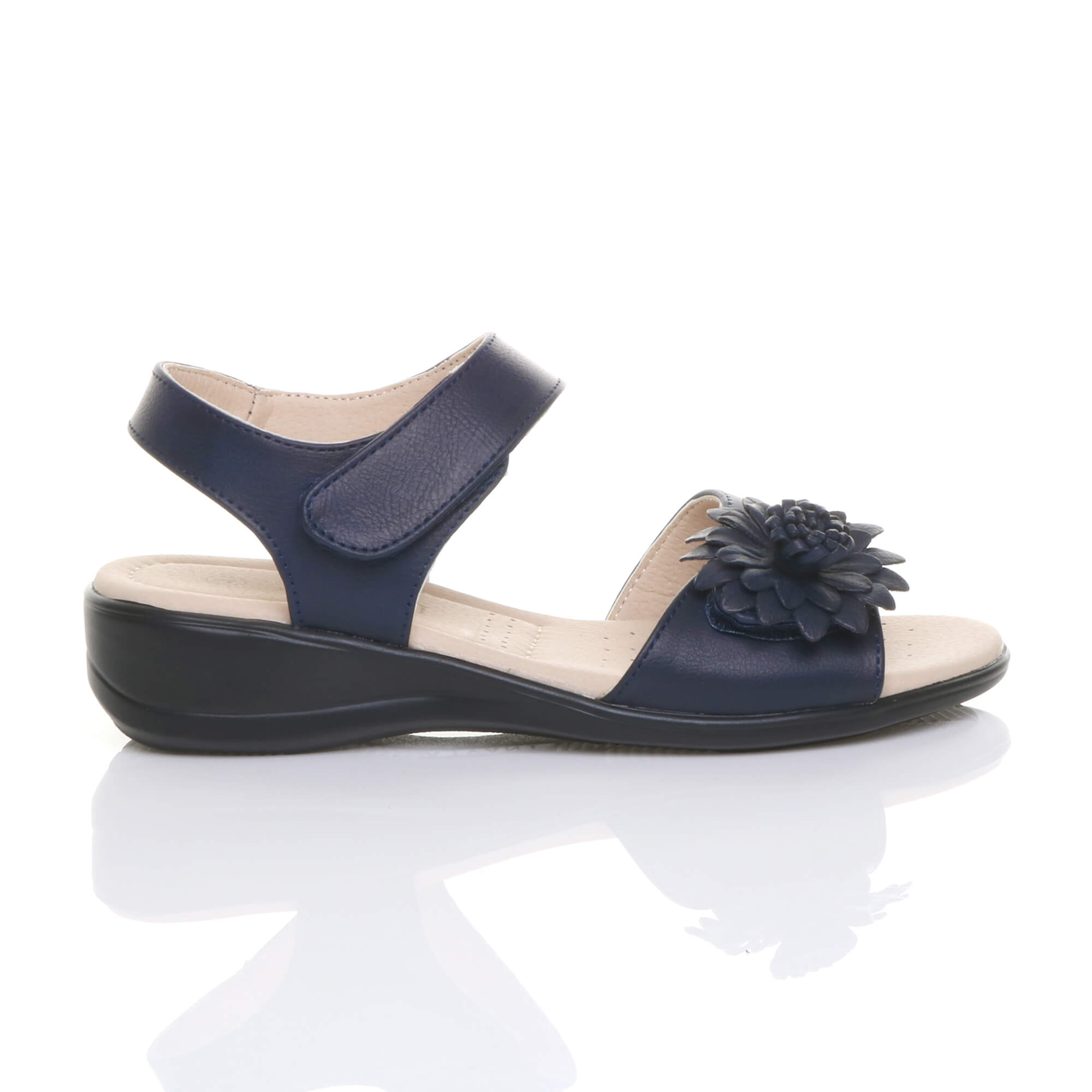 Navy Blue AJVANI Navy Blue Comfort Touch Close Sandals, Image 2 of 6