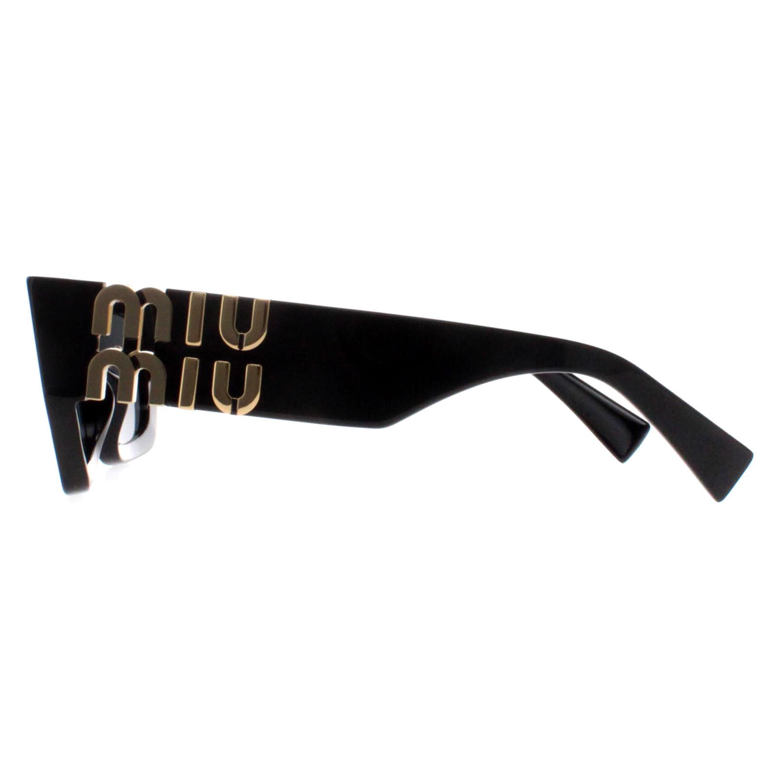 Black Miu Miu Black Rectangle Black Dark Grey MU09WS, Image 3 of 4