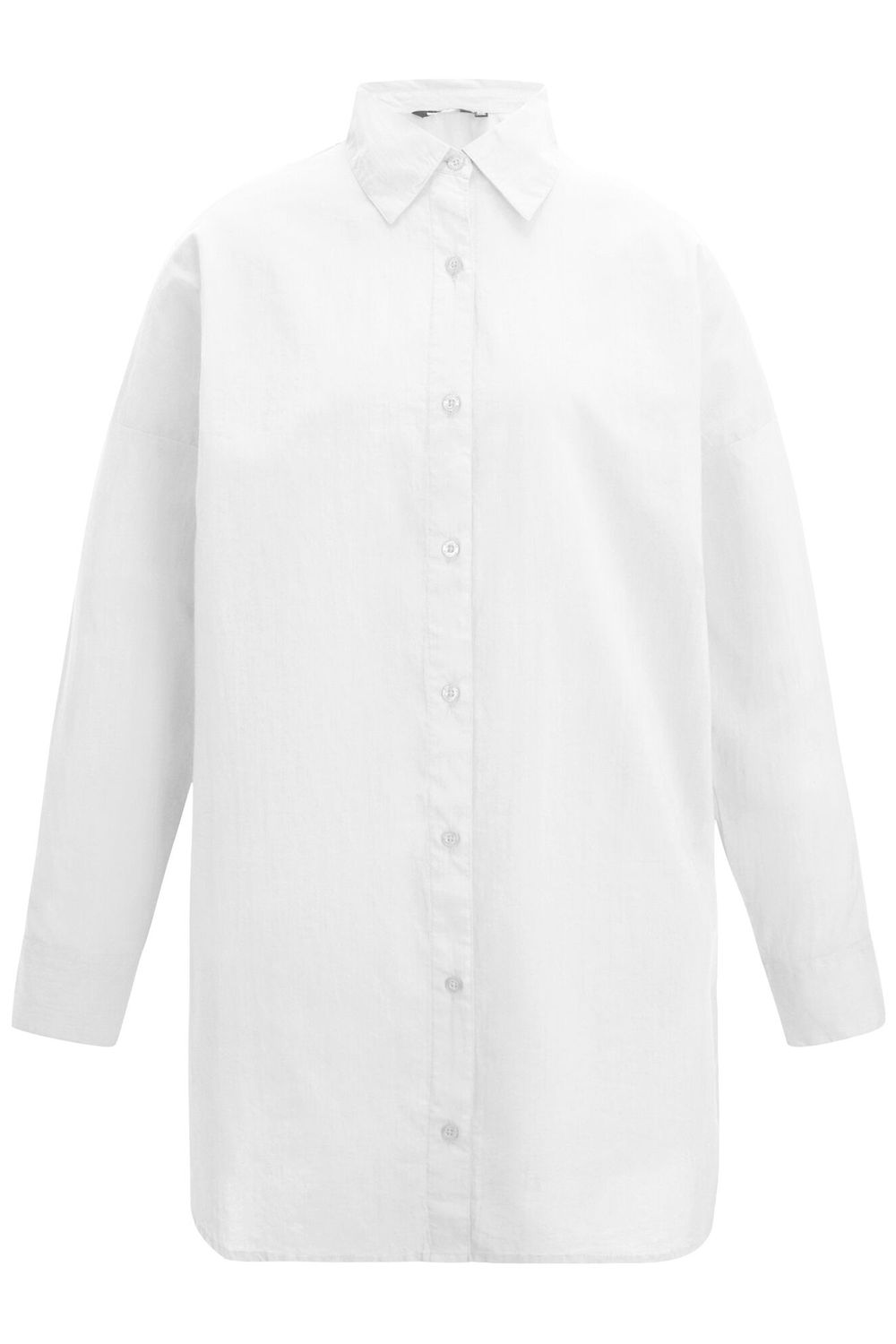 White Prena Cover Up Plain Beach Shirt, Image 2 of 5