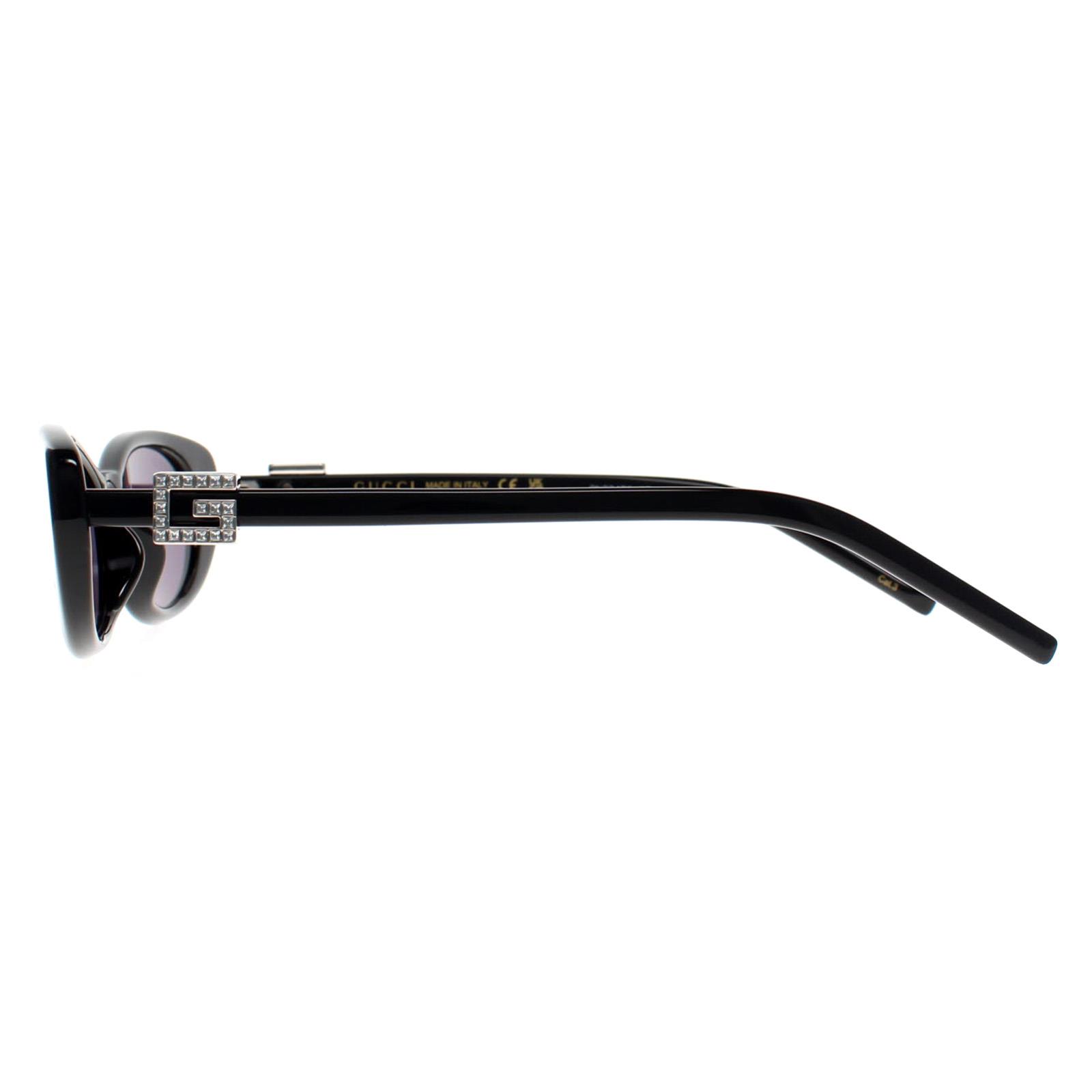 Black Cat Eye Black with Silver Crystal Stud Detail Grey GG1680S, Image 3 of 4