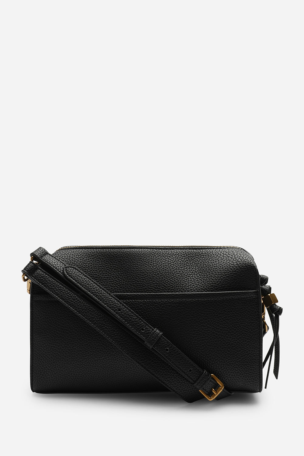 Black 'Dune' Faux Leather Structured Mini Shoulder Bag, Image 5 of 6