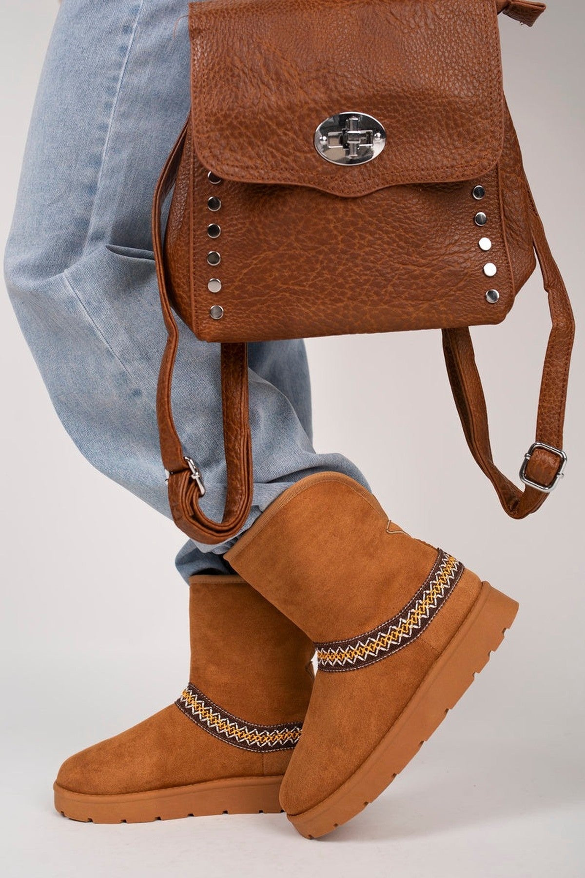 Black Karsie Suedette Embroidered Flat Ankle Boots, Image 4 of 8