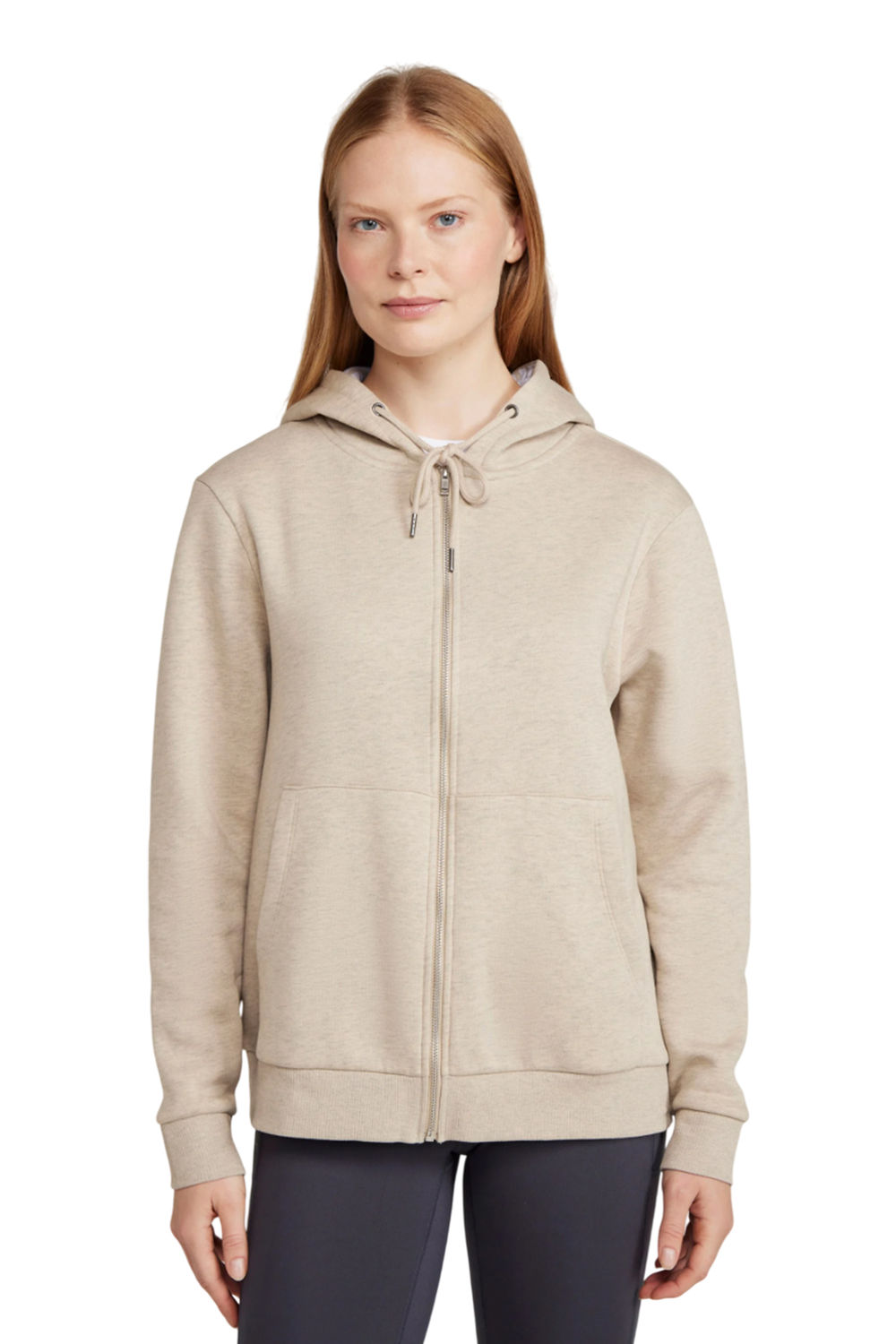 Beige Penzance Full Zip Hoodie, Image 1 of 3