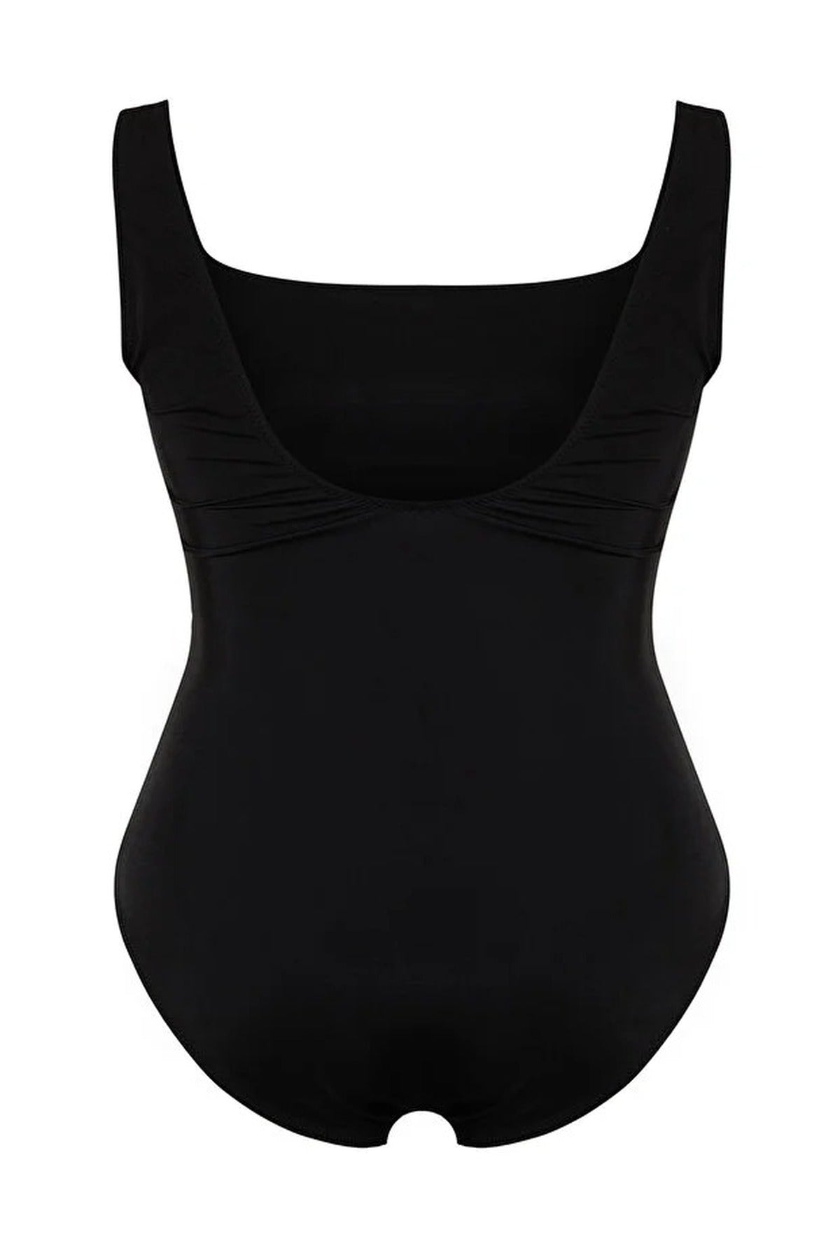 Black Square Neck Shaping Classic Swimsuit, Image 3 of 4
