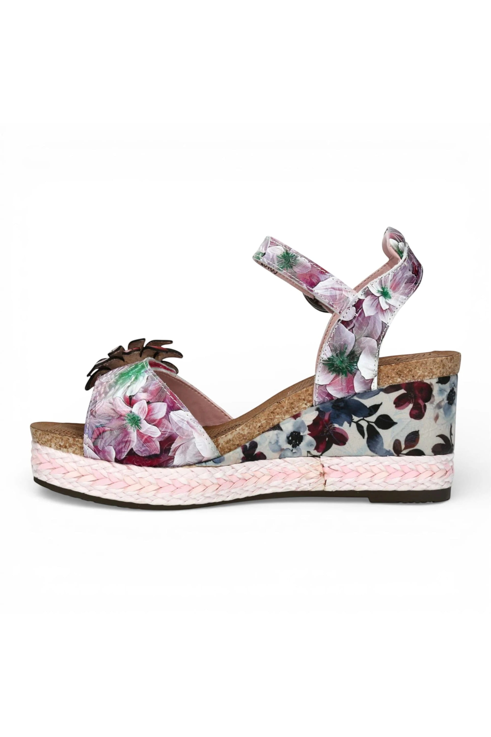 Purple Womens Durable Wedge Sandals-FACYO-75, Image 5 of 7